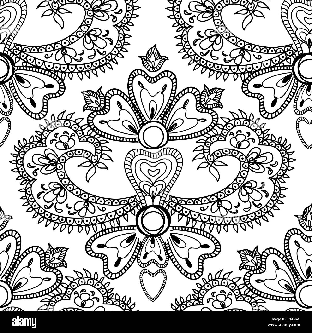 Abstract floral seamless vector background. Belle fleur. Ornement porcelaine chinoise Banque D'Images