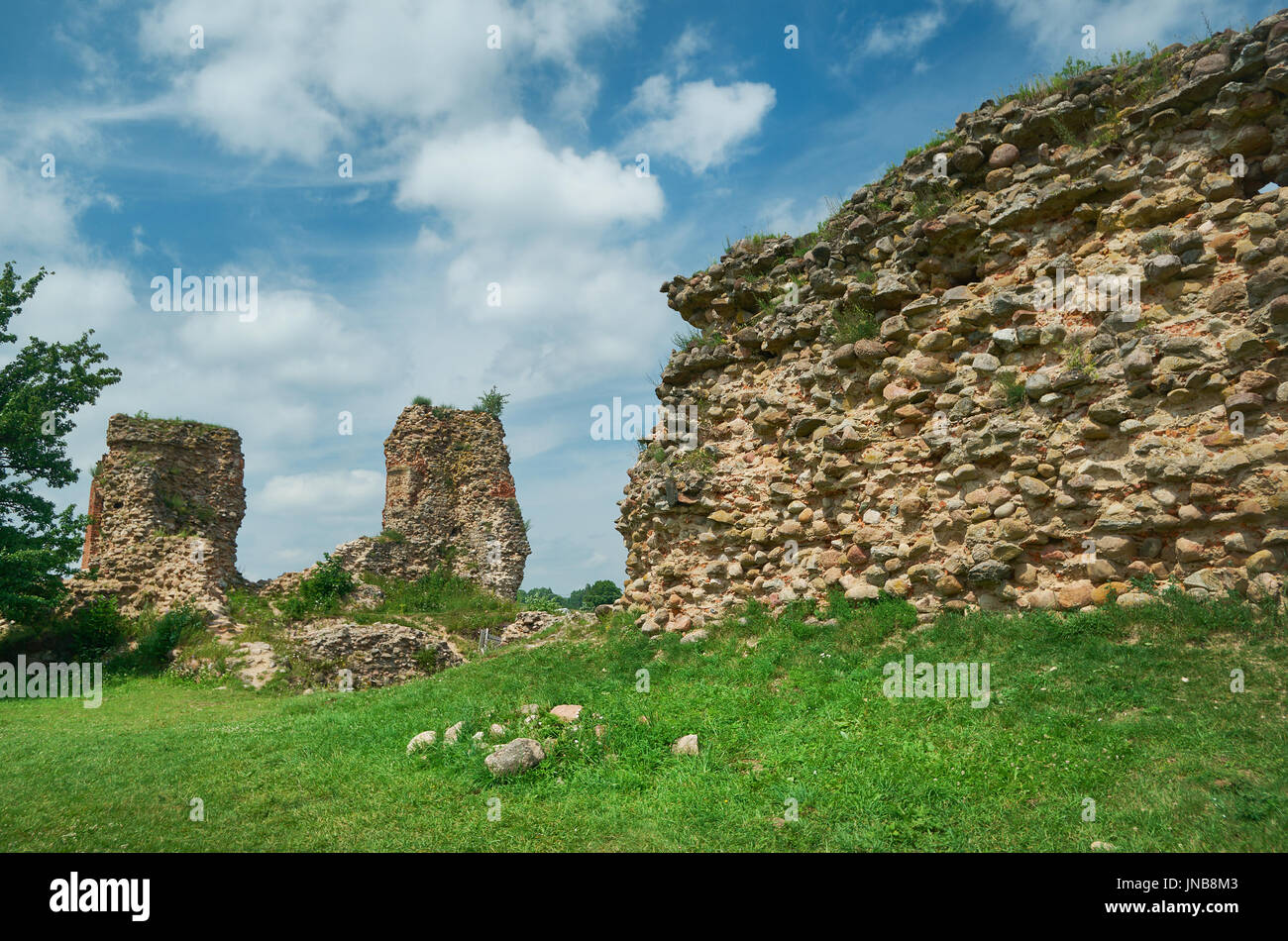 Kreva Château. les ruines d'une résidence fortifiée majeure des Grands Ducs de Lituanie. Banque D'Images