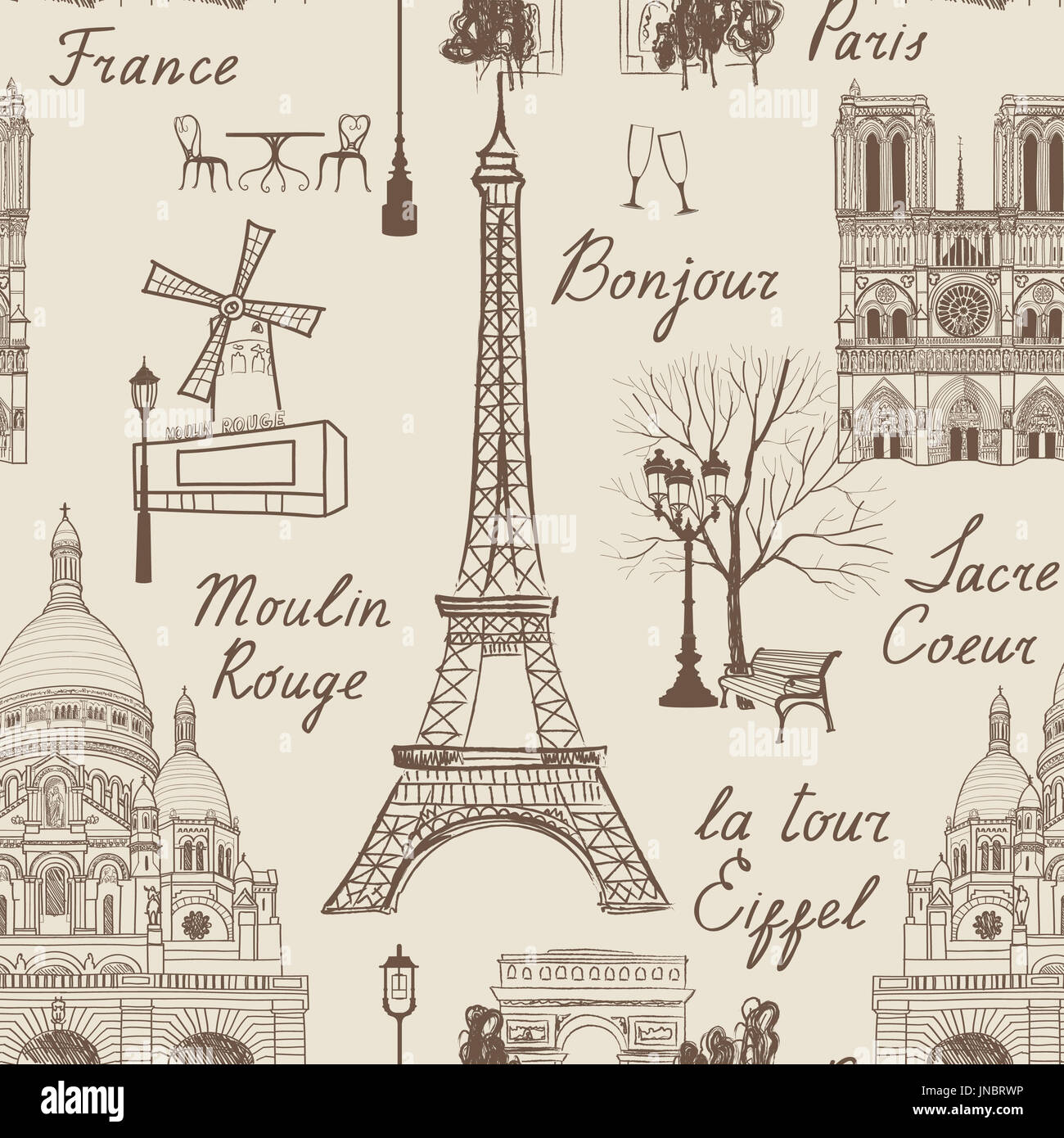 Billet Paris Motif Transparent Vacances En Europe Papier Peint