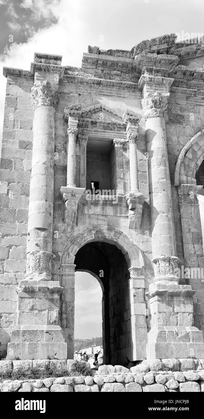 En Jordanie Jerash le site archéologique antique héritage classique pour les touristes Banque D'Images