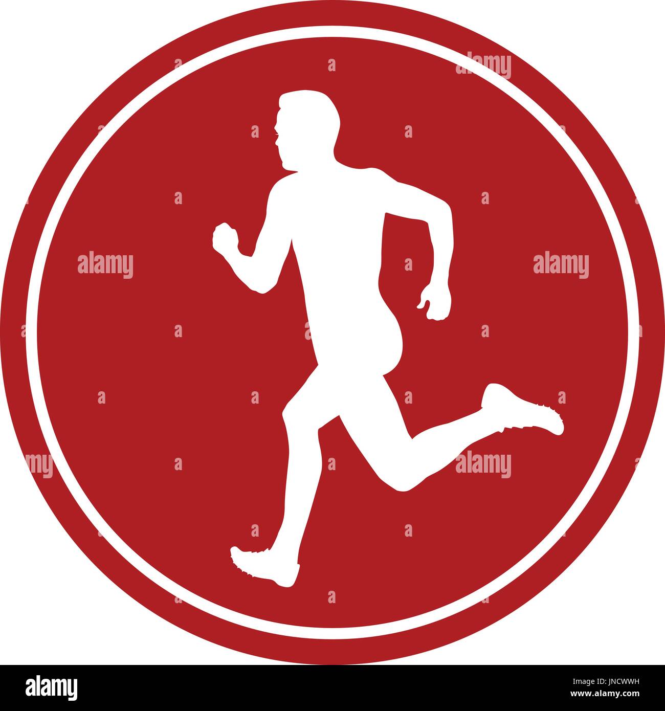 Icône de signe sport homme course runner sprinter Illustration de Vecteur