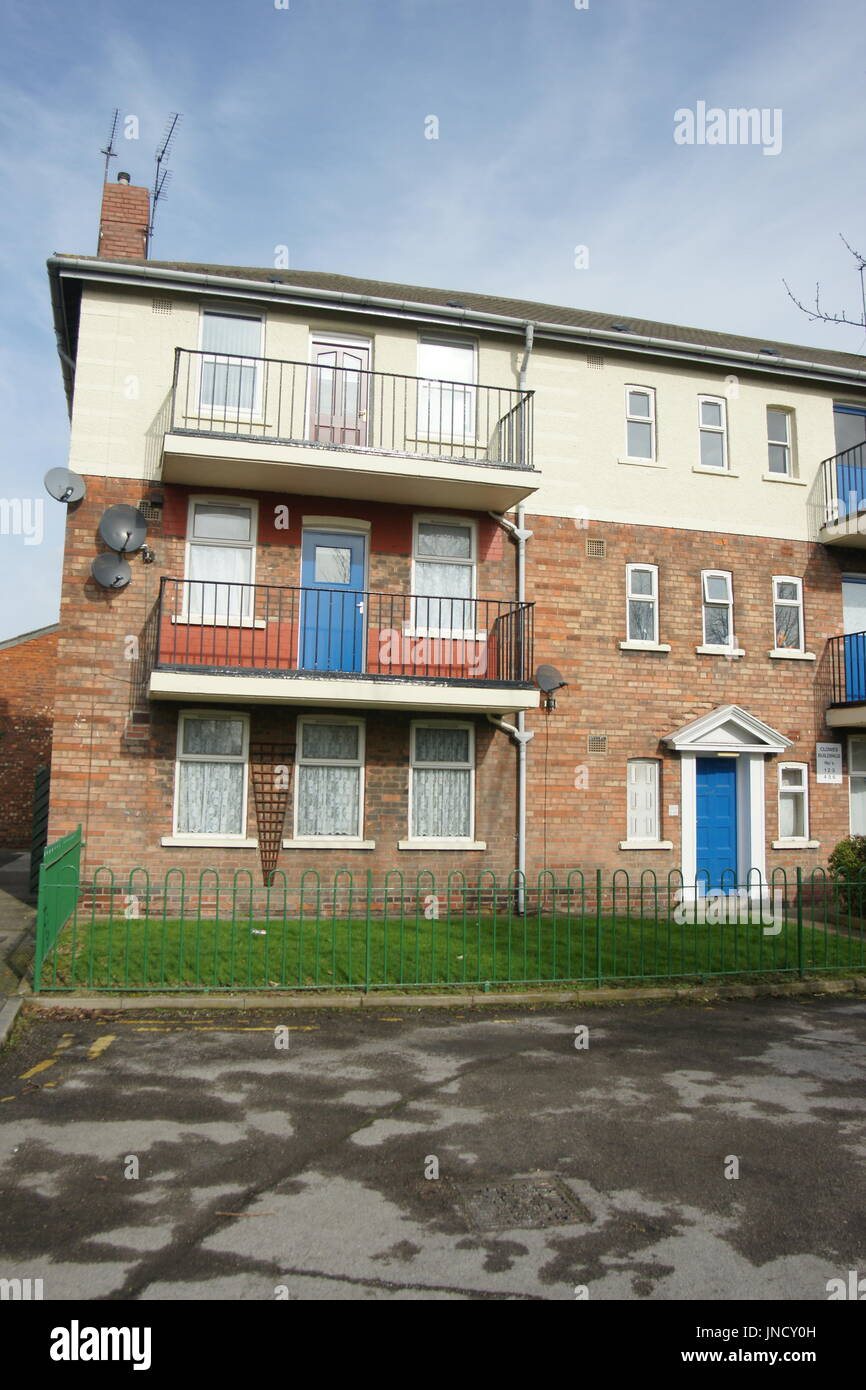 Kingston Upon Hull, le logement social appartements, ville de la culture 2017 Banque D'Images