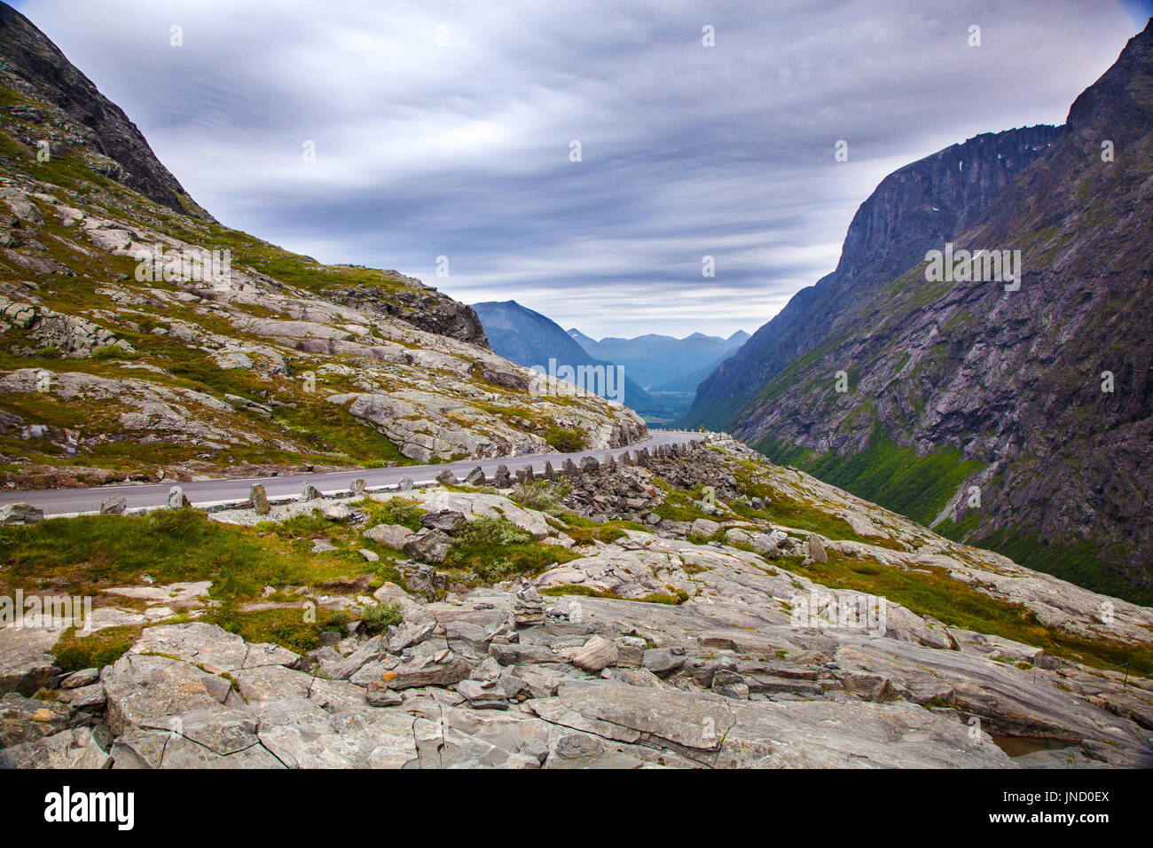 Route de montagne en Norvège Trollstigen Banque D'Images