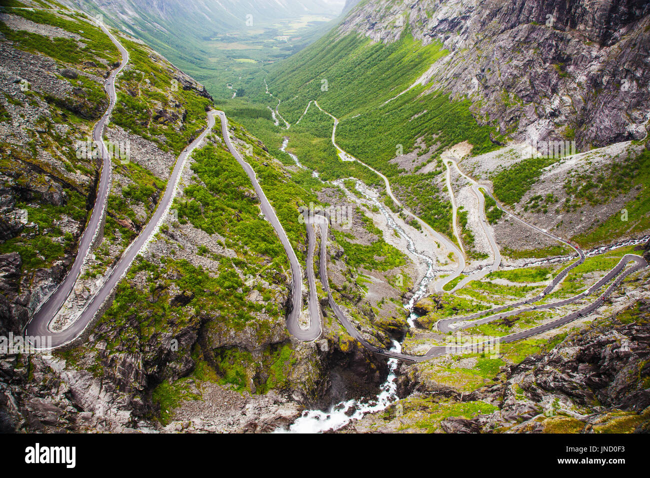 Route de montagne en Norvège Trollstigen Banque D'Images