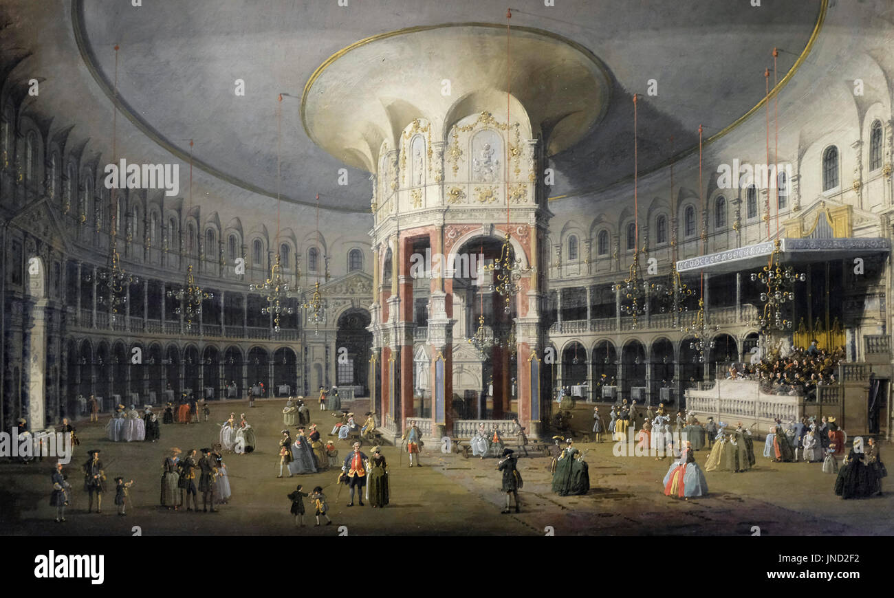 Londres : Intérieur ot la rotonde à Ranelagh, 1754 - Canaletto Banque D'Images