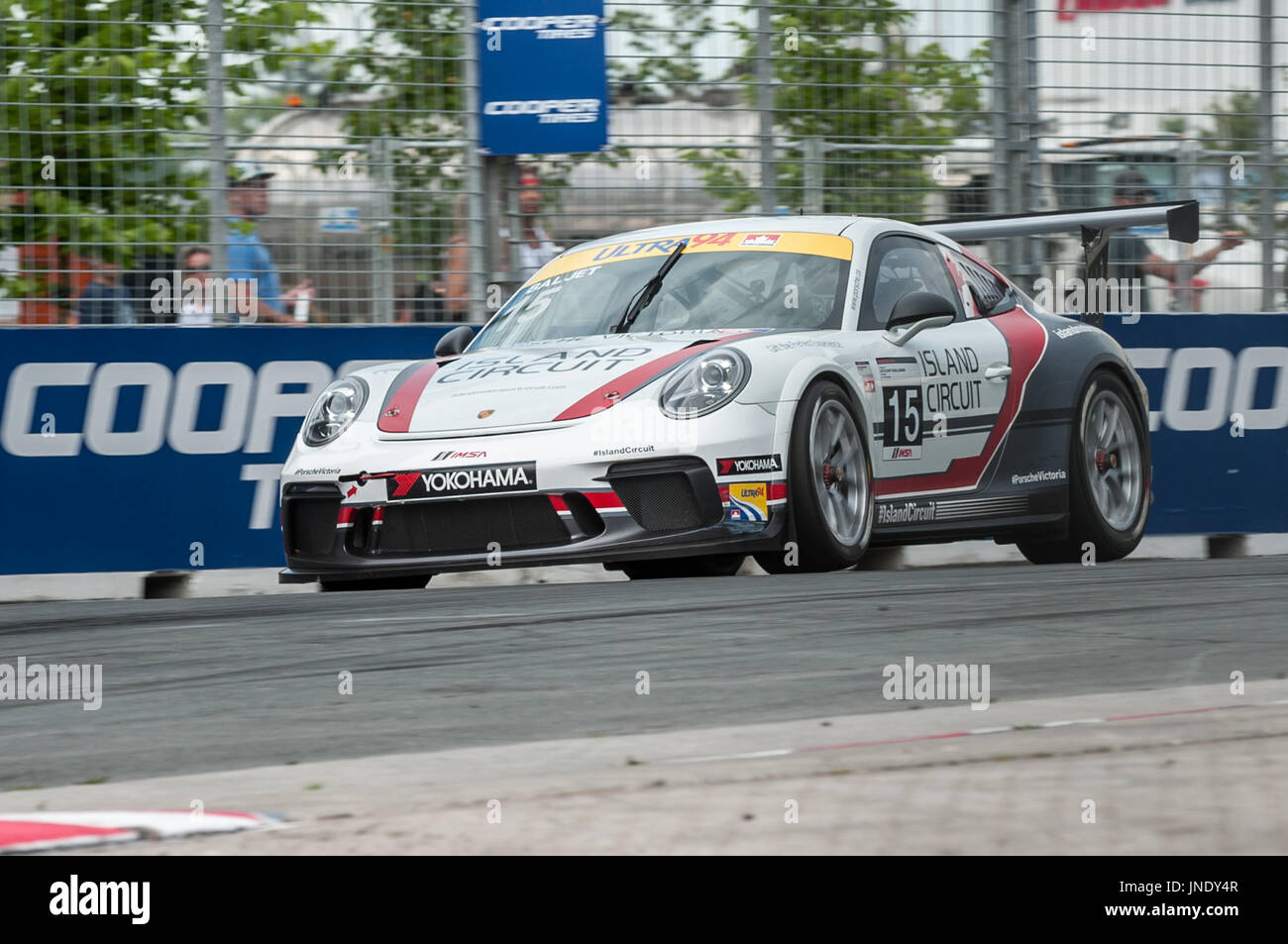 TORONTO, ON - 16 juillet : au cours de la voiture Ultra 94 Porsche GT3 Cup Challenge Race à Exhibition Place à Toronto, ON, Canada le 16 juillet 2017 Banque D'Images