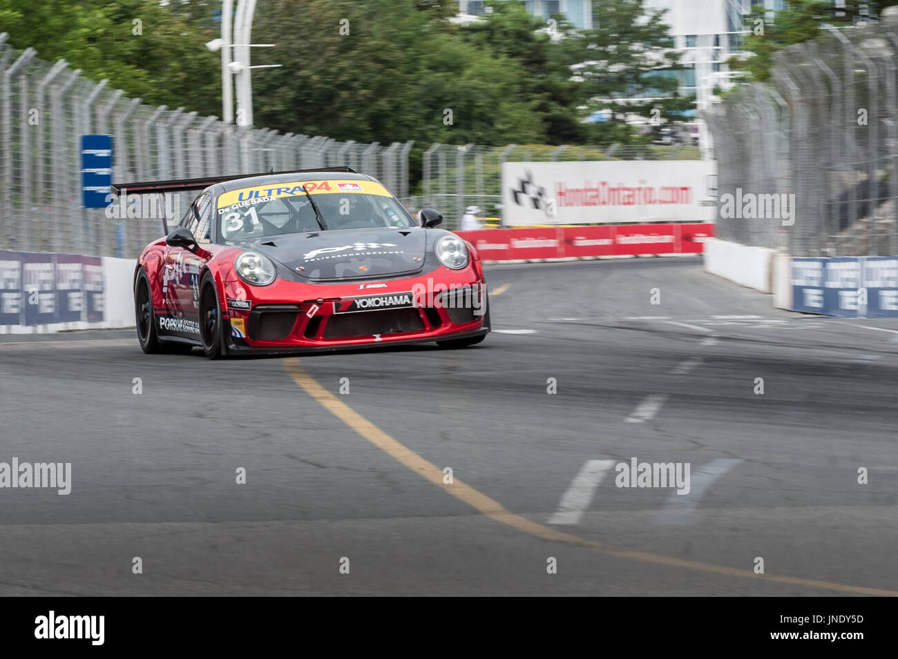 TORONTO, ON - 16 juillet : au cours de la voiture Ultra 94 Porsche GT3 Cup Challenge Race à Exhibition Place à Toronto, ON, Canada le 16 juillet 2017 Banque D'Images