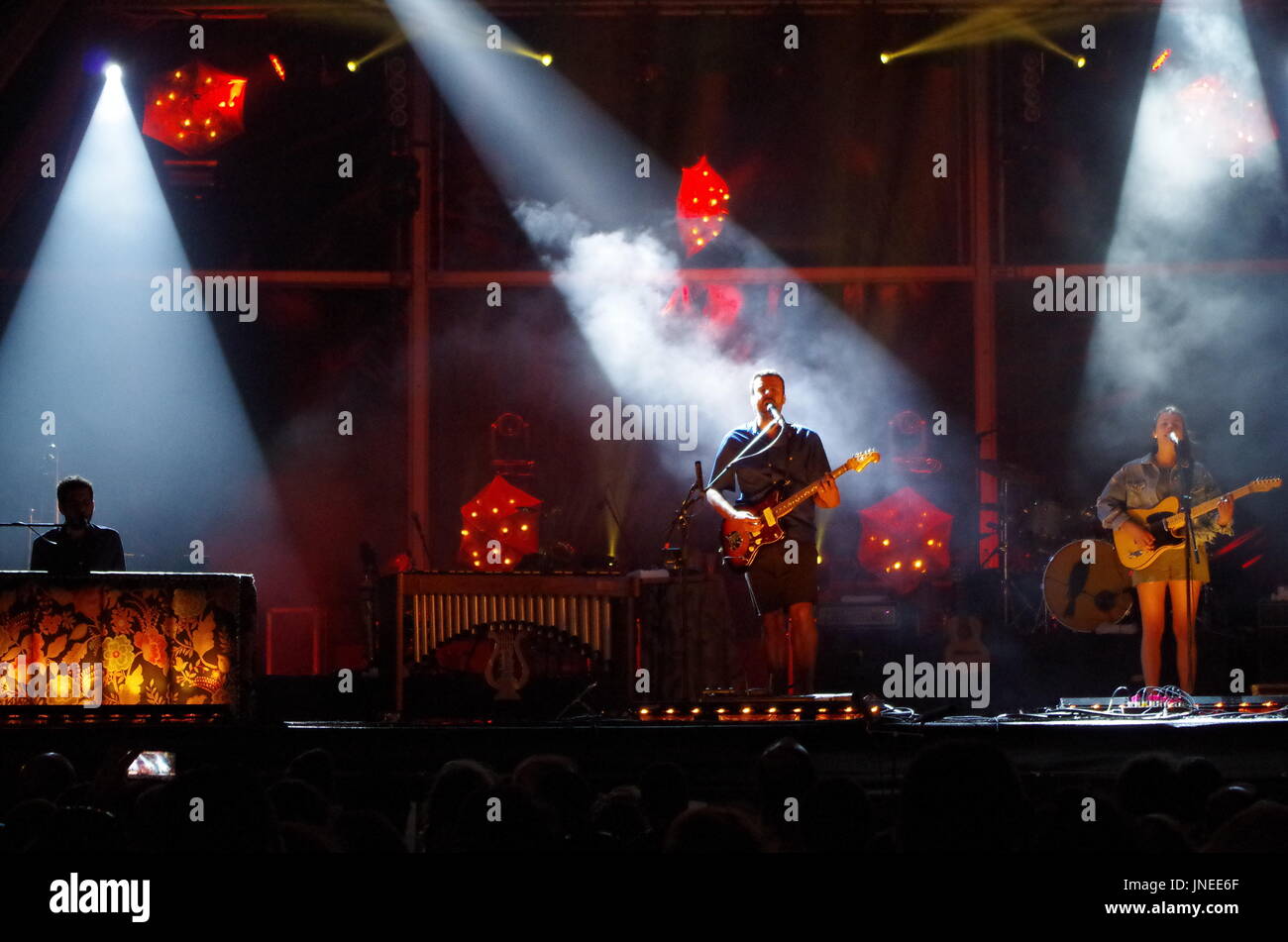 Algarve, Portugal. 29 juillet 2017. Concert de Miguel Araujo au Festival Al-Buhera 2017 à Albufeira. 4ème jour du festival. Crédit : Angelo Deval/Alamy Live News Banque D'Images