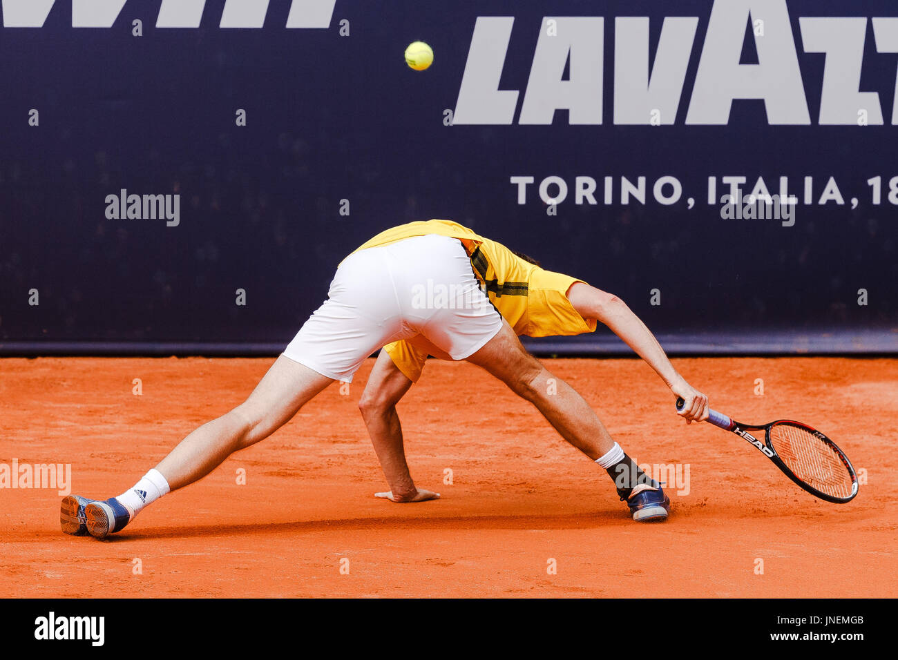 Hambourg, Allemagne, 30 juillet 2017 : joueur allemand Florian Mayer en action pendant la finale unique mens contre Leonardo Mayer (ARG) à la German Open 2017 au Hambourg Rothenbaum. Crédit : Frank Molter/Alamy Live News Banque D'Images
