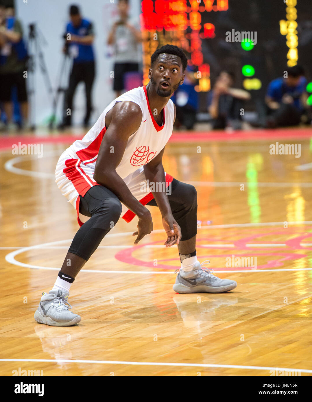 Hong Kong Hong Kong Sar Chine 30 Juillet 17 No10 Bobby Portis Des Chicago Bulls Equipes Sectorielles Pour Aider La Chine A Une Victoire Pour Celebrer Le e Anniversaire De La Formation De