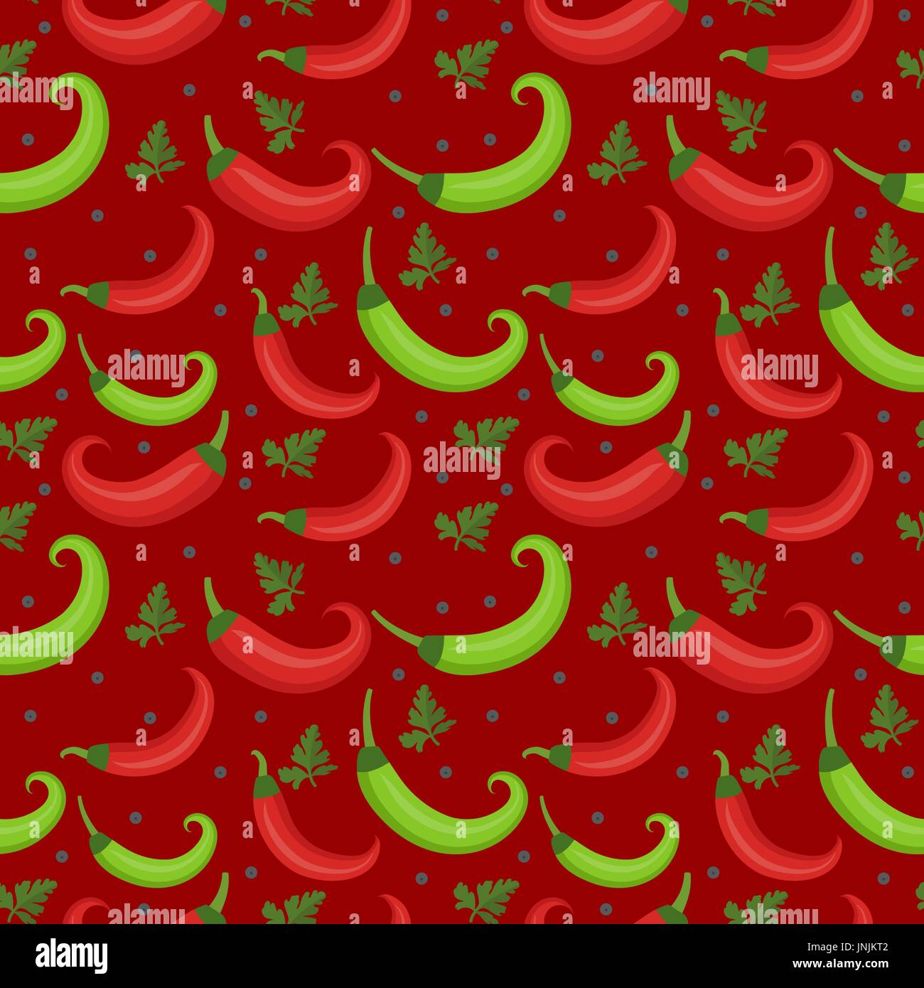 Chili Peppers seamless pattern. Le poivre vert et rouge, la texture de fond sans fin. Fond de légumes. Vector illustration. Illustration de Vecteur