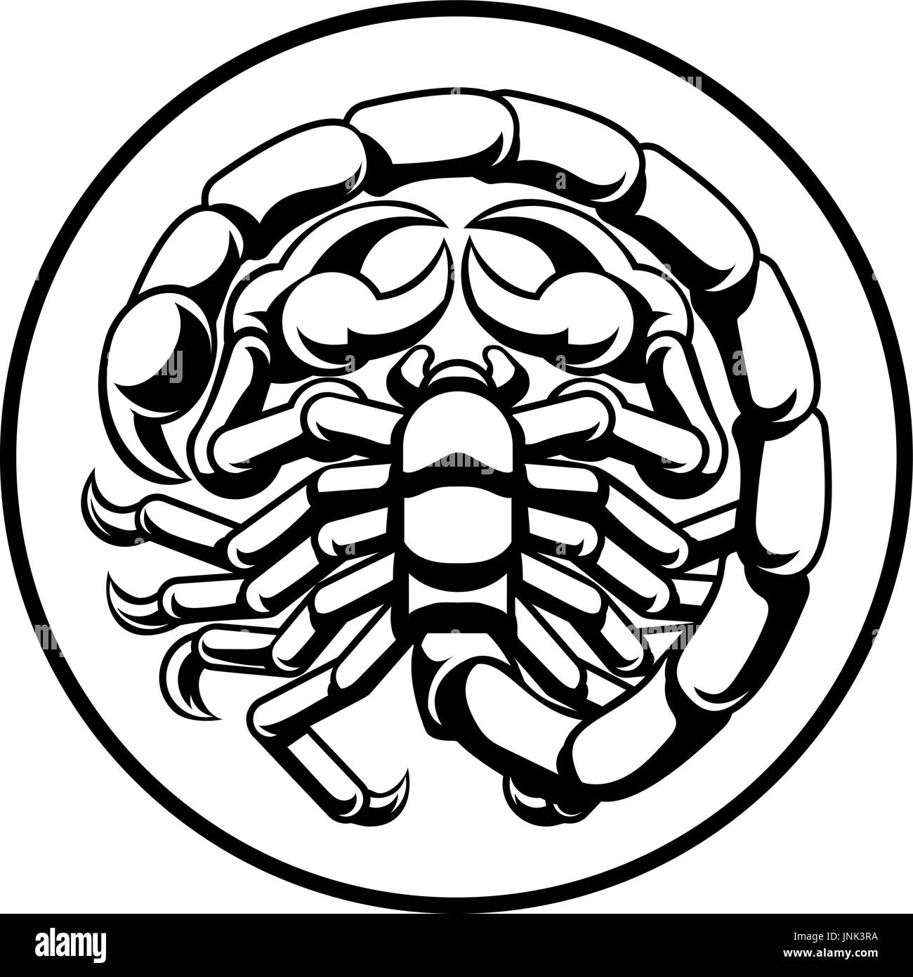 Scorpion Horoscope Scorpion signe du Zodiaque Illustration de Vecteur