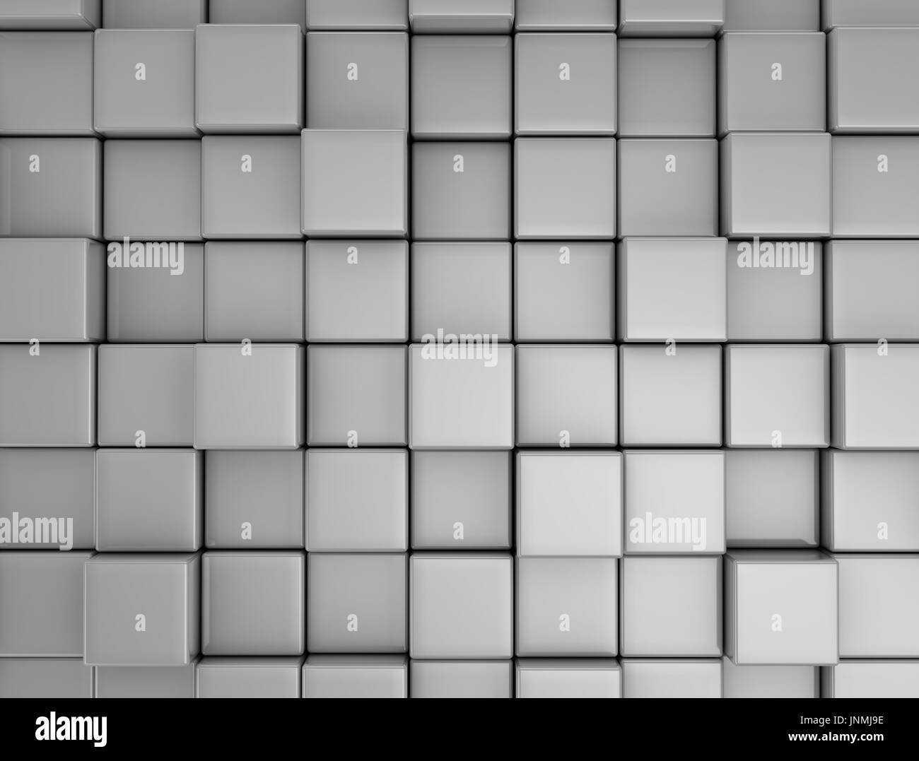 Blocs Cube Wall Background. Illustration 3D Render Banque D'Images