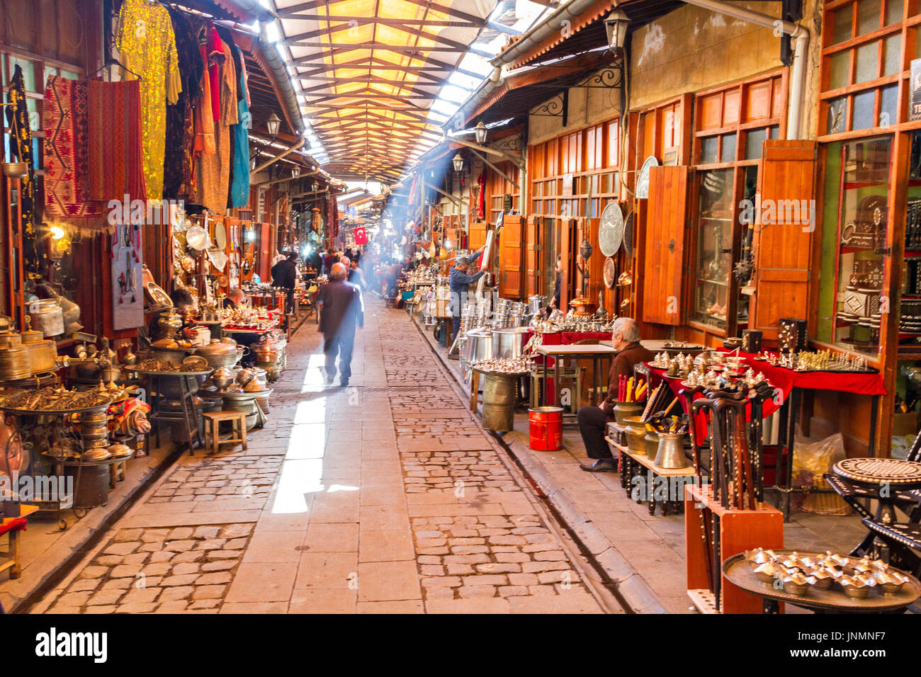 Vieux bazar à Gaziantep, Turquie. Banque D'Images