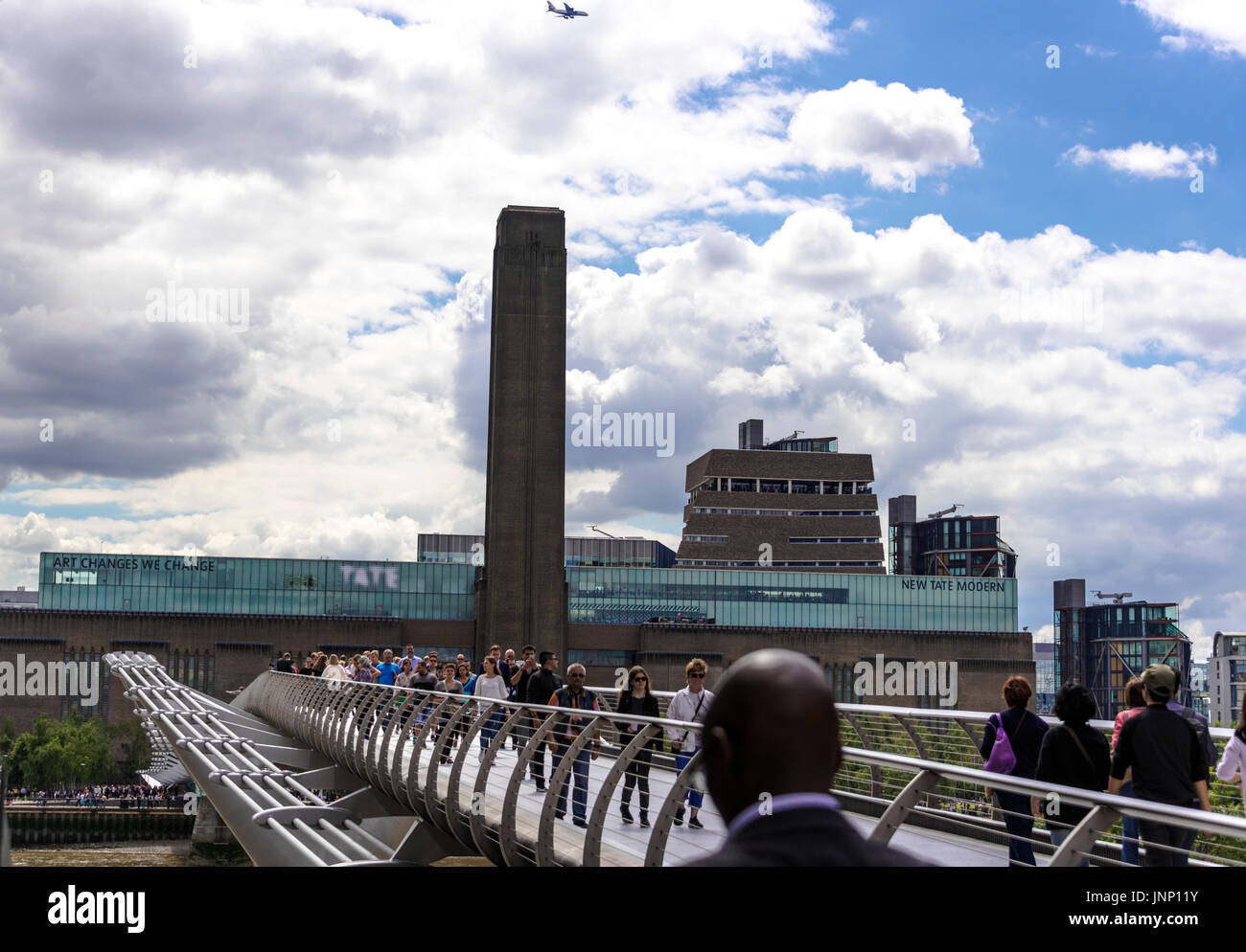 Tate Modern art gallery, South Bank de Londres. Banque D'Images