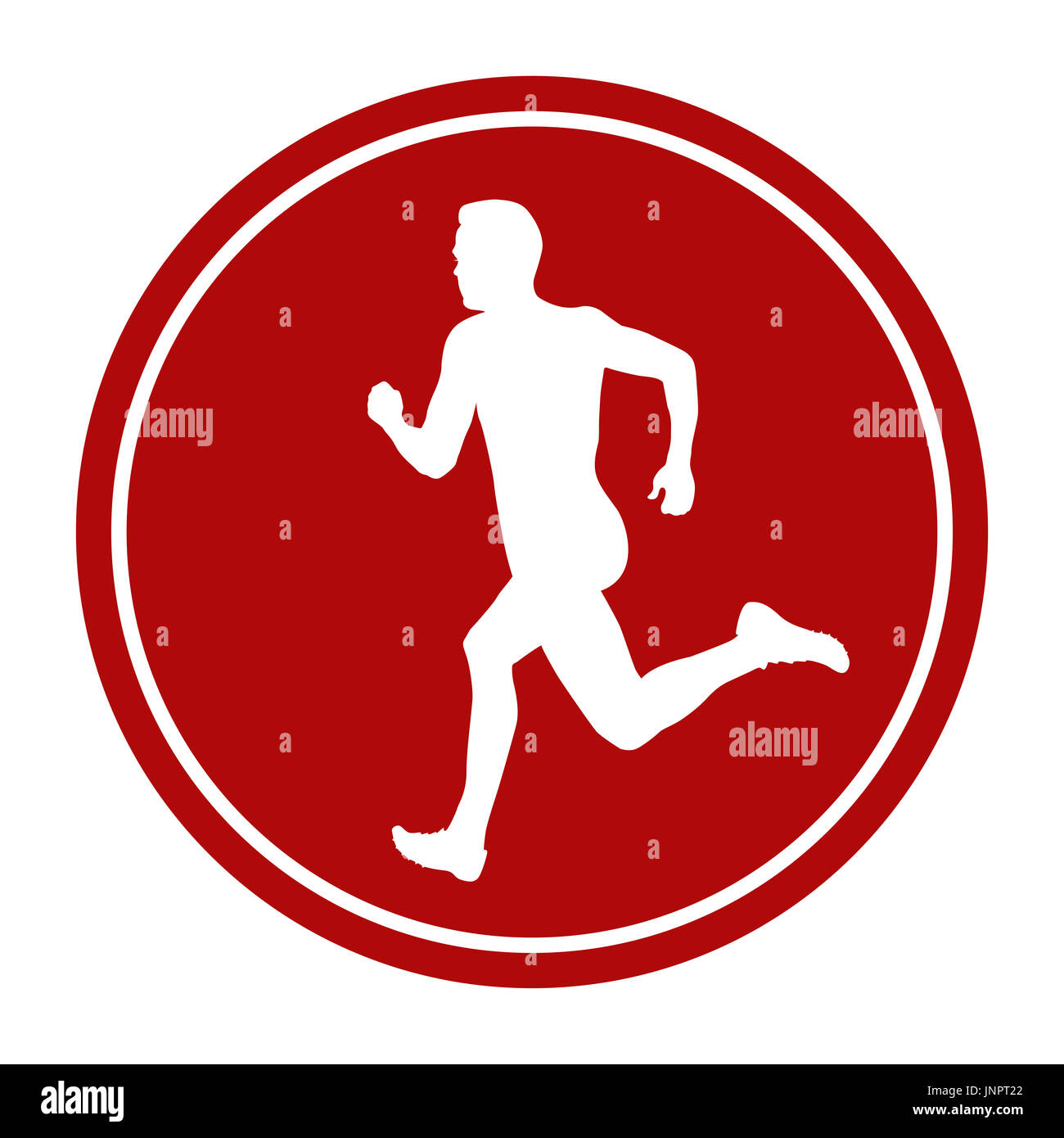 Icône de signe sport homme course runner sprinter Banque D'Images