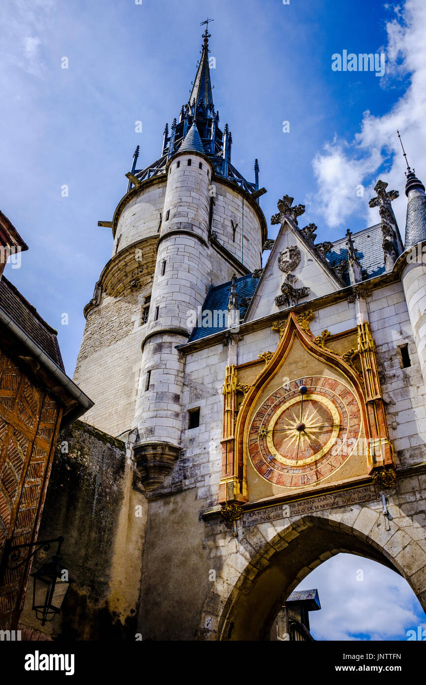 Scène de rue à Auxerre, France Banque D'Images