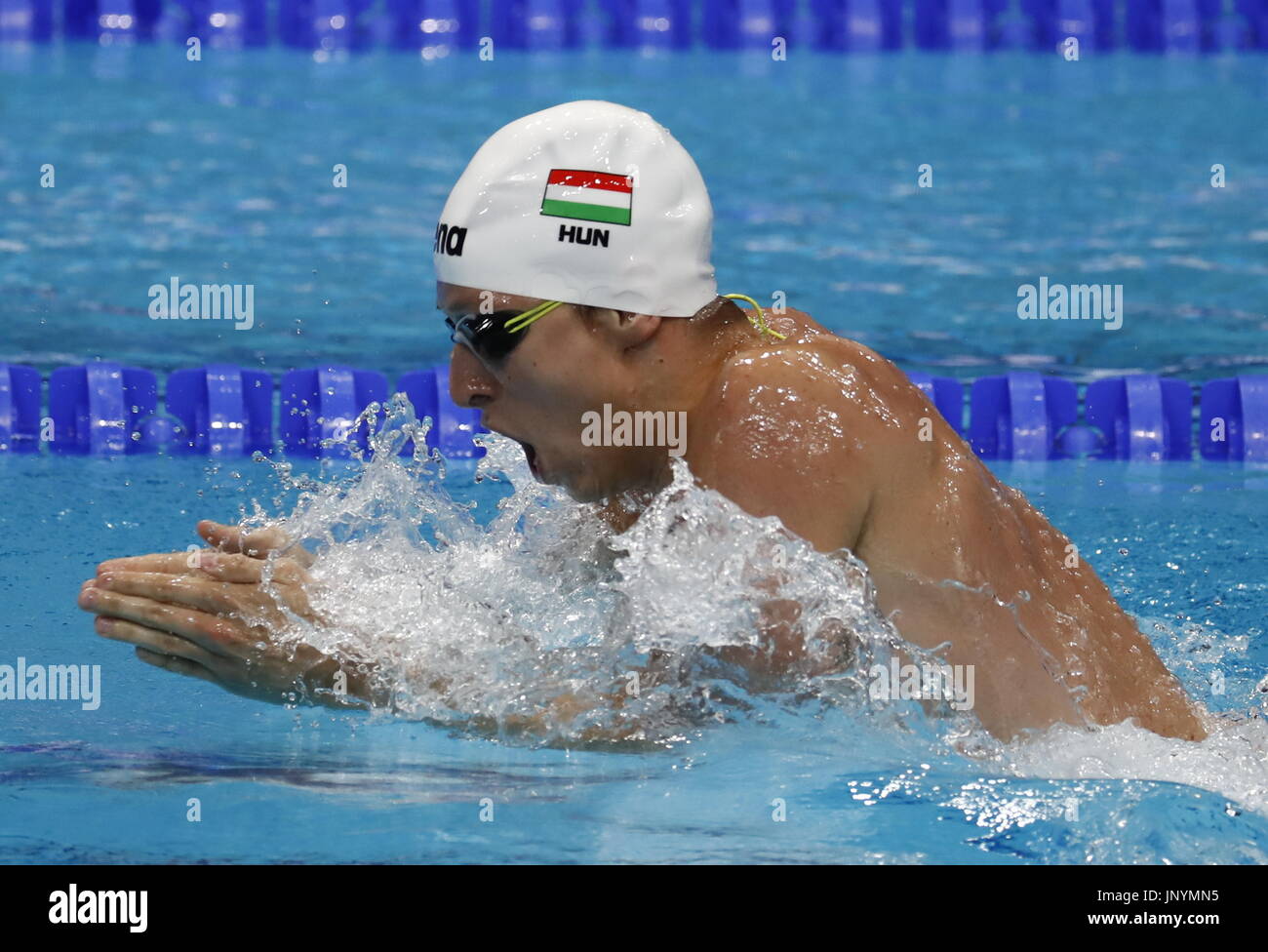 Budapest. 30 juillet, 2017. David Verraszto de Hongrie fait concurrence au cours men's 400m quatre nages natation à la 17e finale des Championnats du Monde FINA à Budapest, Hongrie le 30 juillet 2017. Credit : Ding Xu/Xinhua/Alamy Live News Banque D'Images