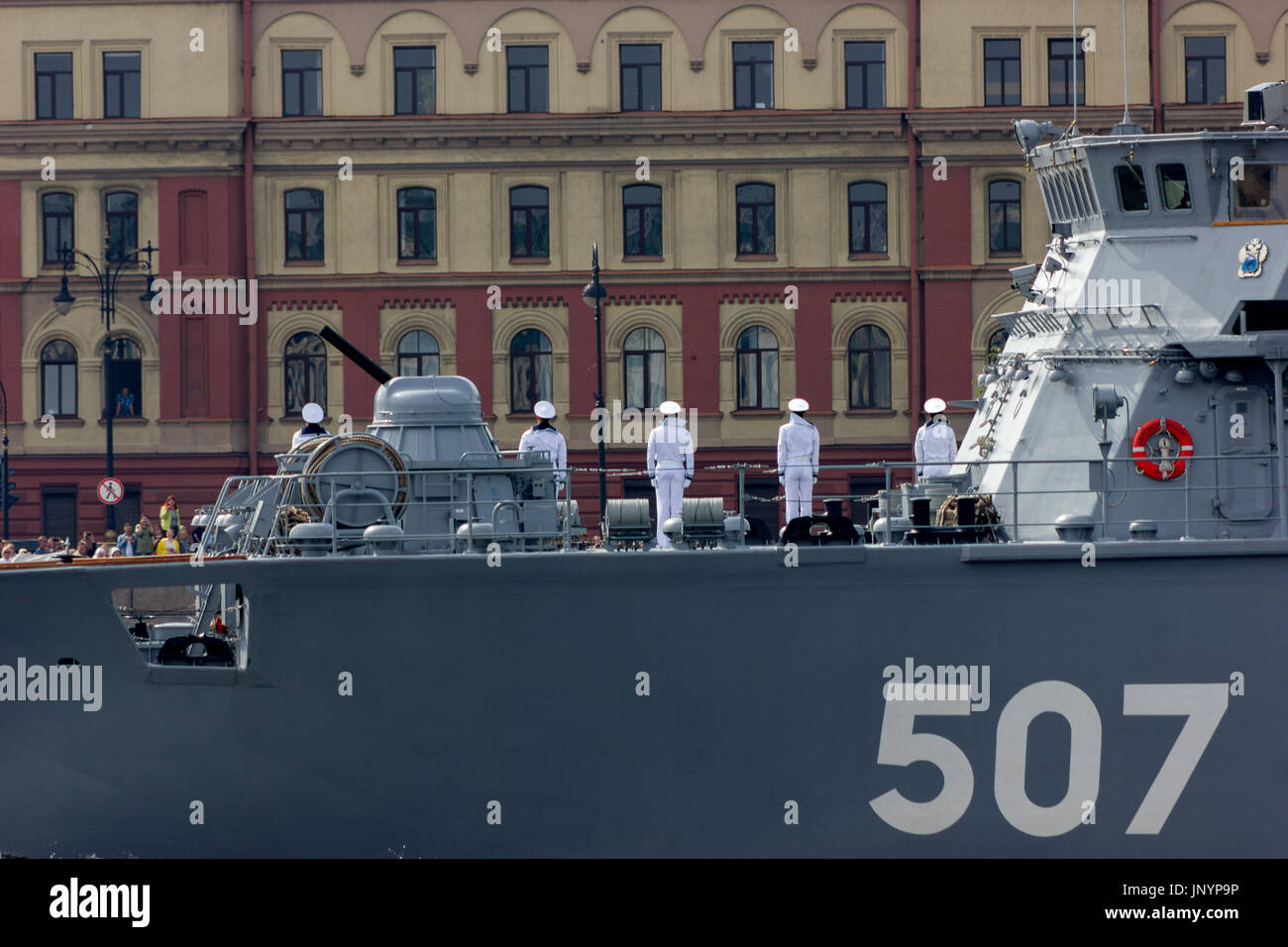 Saint-pétersbourg, Russie. 30 juillet, 2017. La journée de la Marine Parade et sur la rivière Neva Crédit : Svetlanistaya/Alamy Live News Banque D'Images