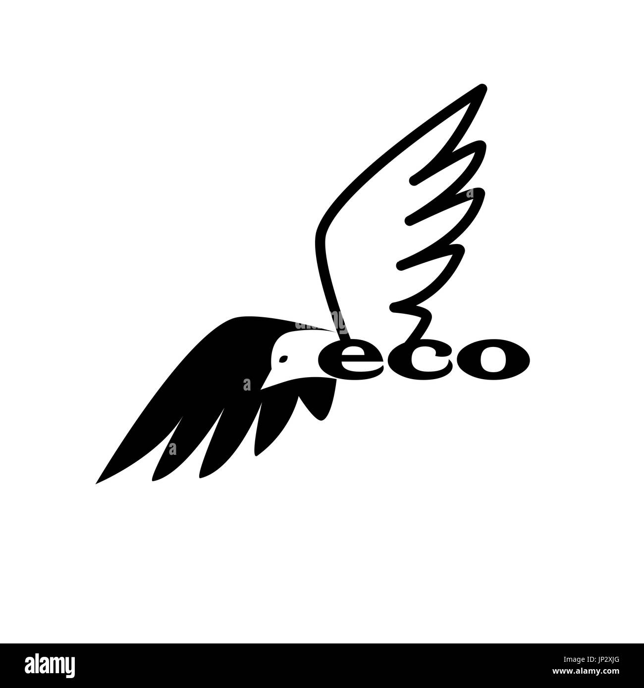 Wings logo vector modèle. Concept Eco'icône Symbole. Logo de l'entreprise, les entreprises de l'emblème Illustration de Vecteur