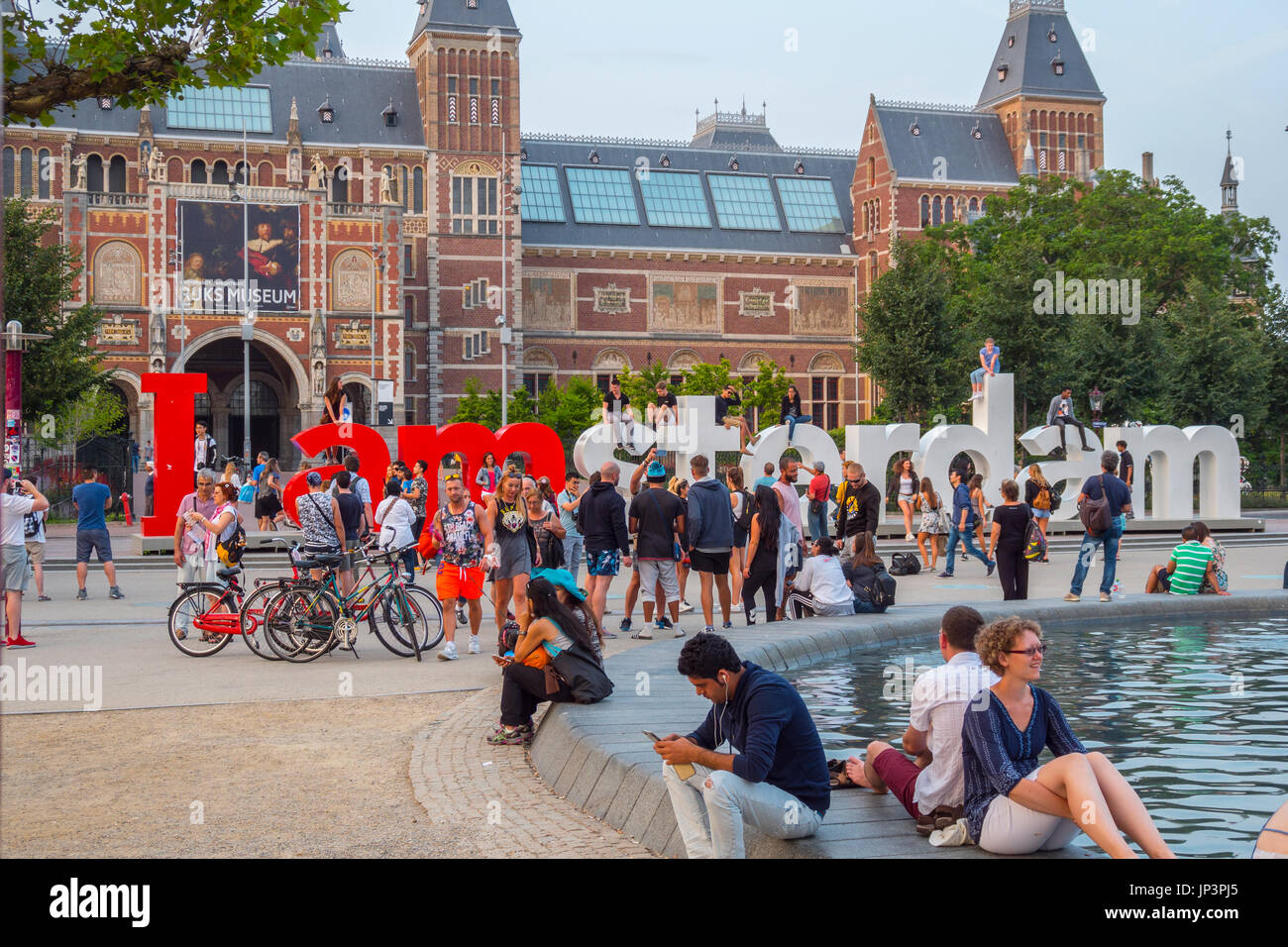 Je suis célèbre les lettres d'Amsterdam au Musée National à Amsterdam - Amsterdam - Pays-Bas Banque D'Images