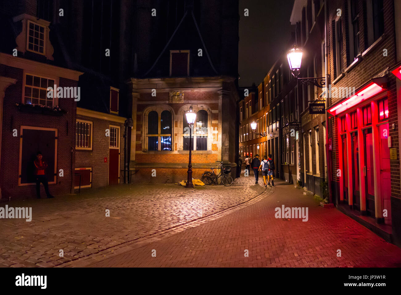 Le célèbre quartier rouge d'Amsterdam - Amsterdam - Pays-Bas Banque D'Images