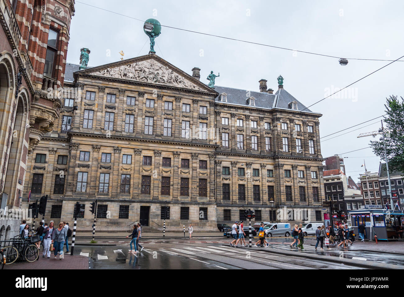 L'arrière de l'Hôtel de Ville d'Amsterdam - Amsterdam - Pays-Bas Banque D'Images