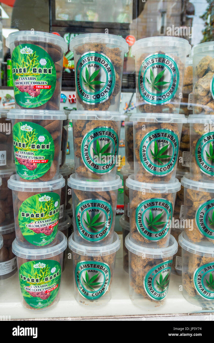 La fameuse Cannabis Amsterdam AMSTERDAM - Pays-Bas - Cookies Banque D'Images