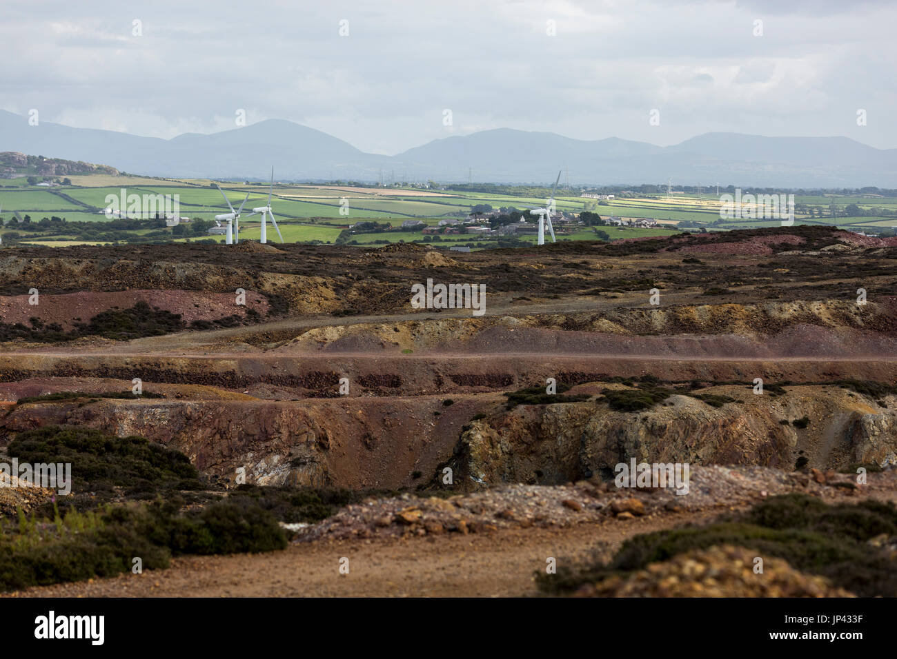 Parys Mountain (Gallois : Mynydd Parys) - est situé au sud de la ville de Holyhead dans le nord-est de l'Anglesey, au Pays de Galles. Banque D'Images