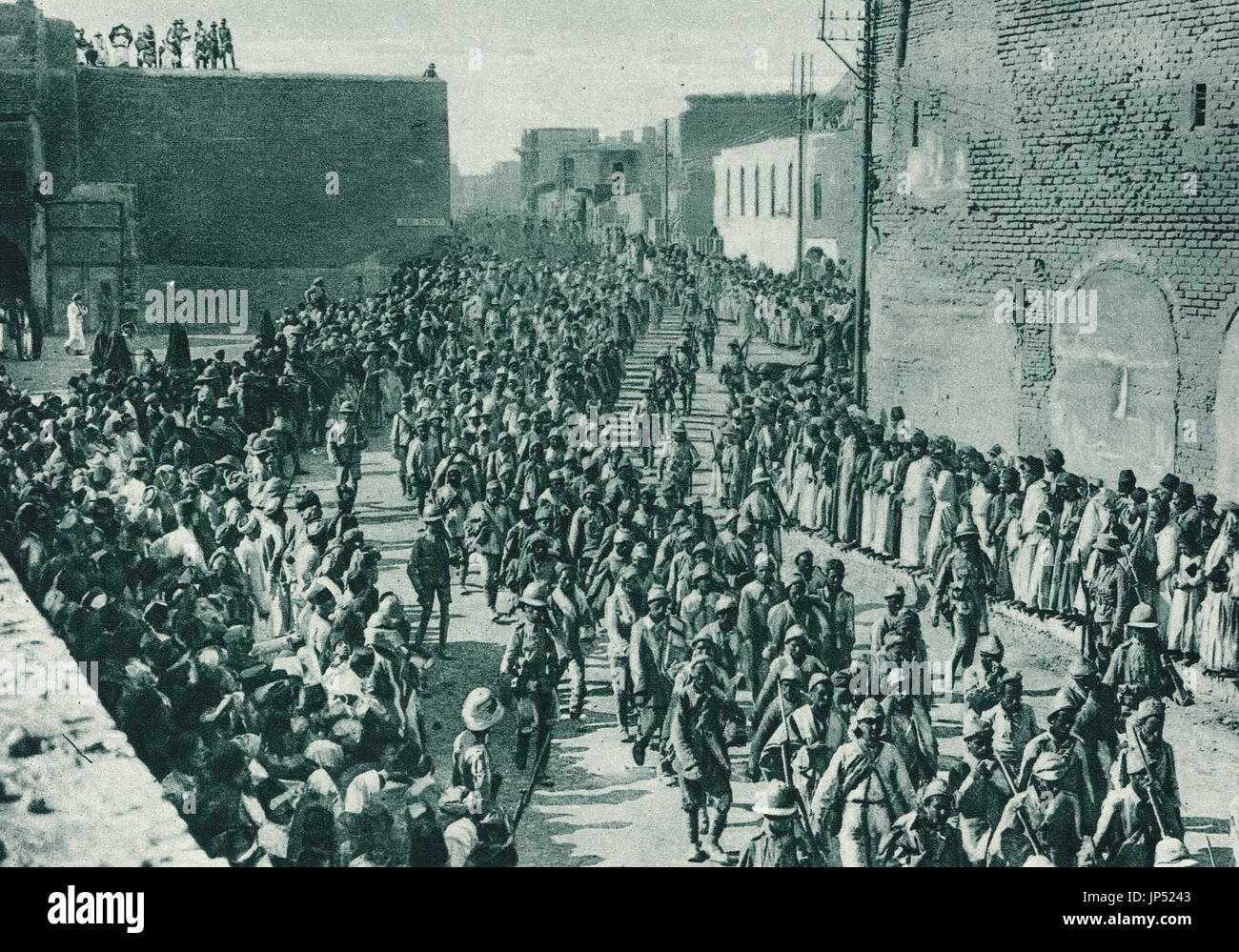 Prisonniers de guerre turcs, Bagdad, 1917 Banque D'Images