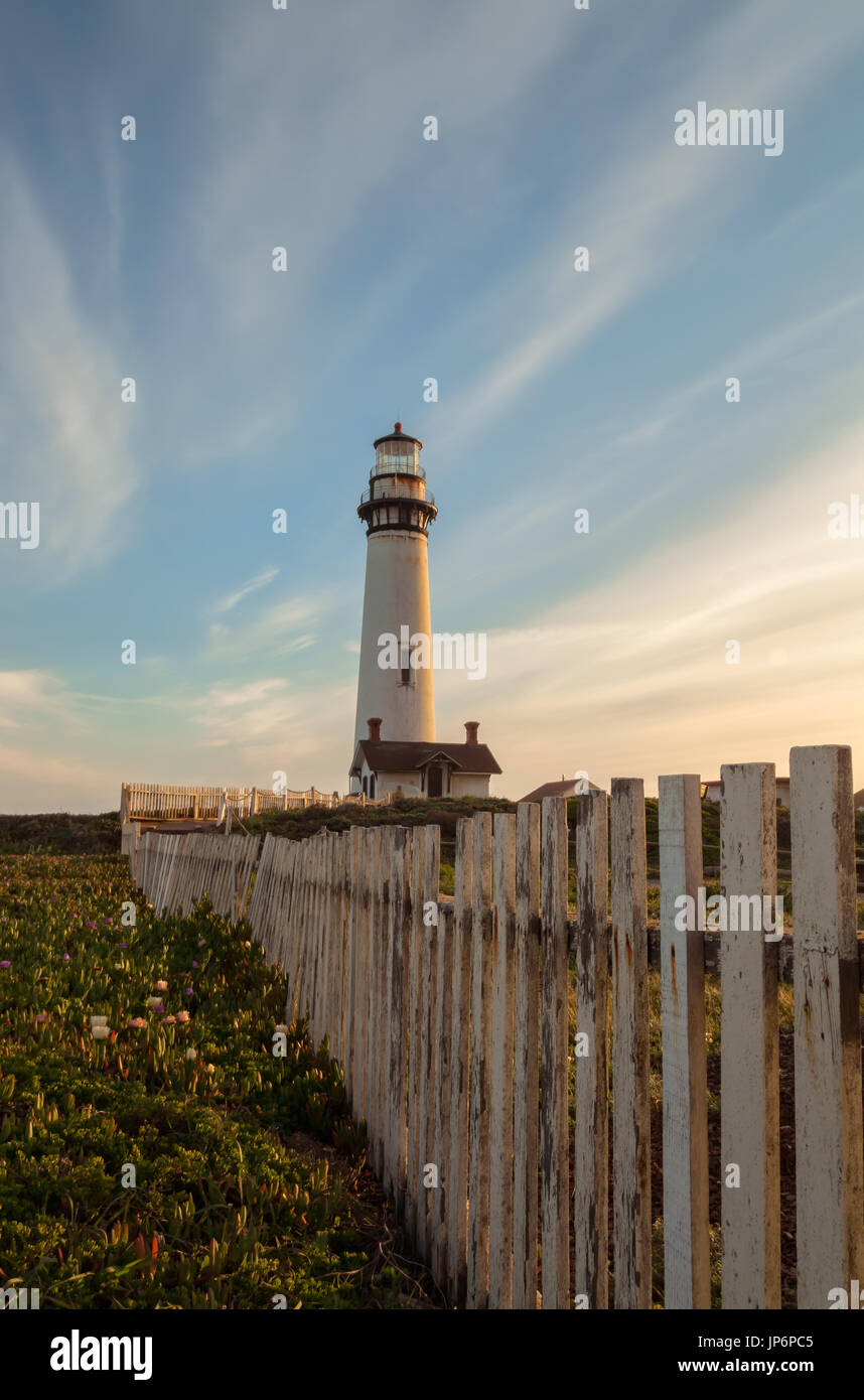 Pigeon Point Lighthouse, le sud de la baie de San Francisco, Californie Banque D'Images