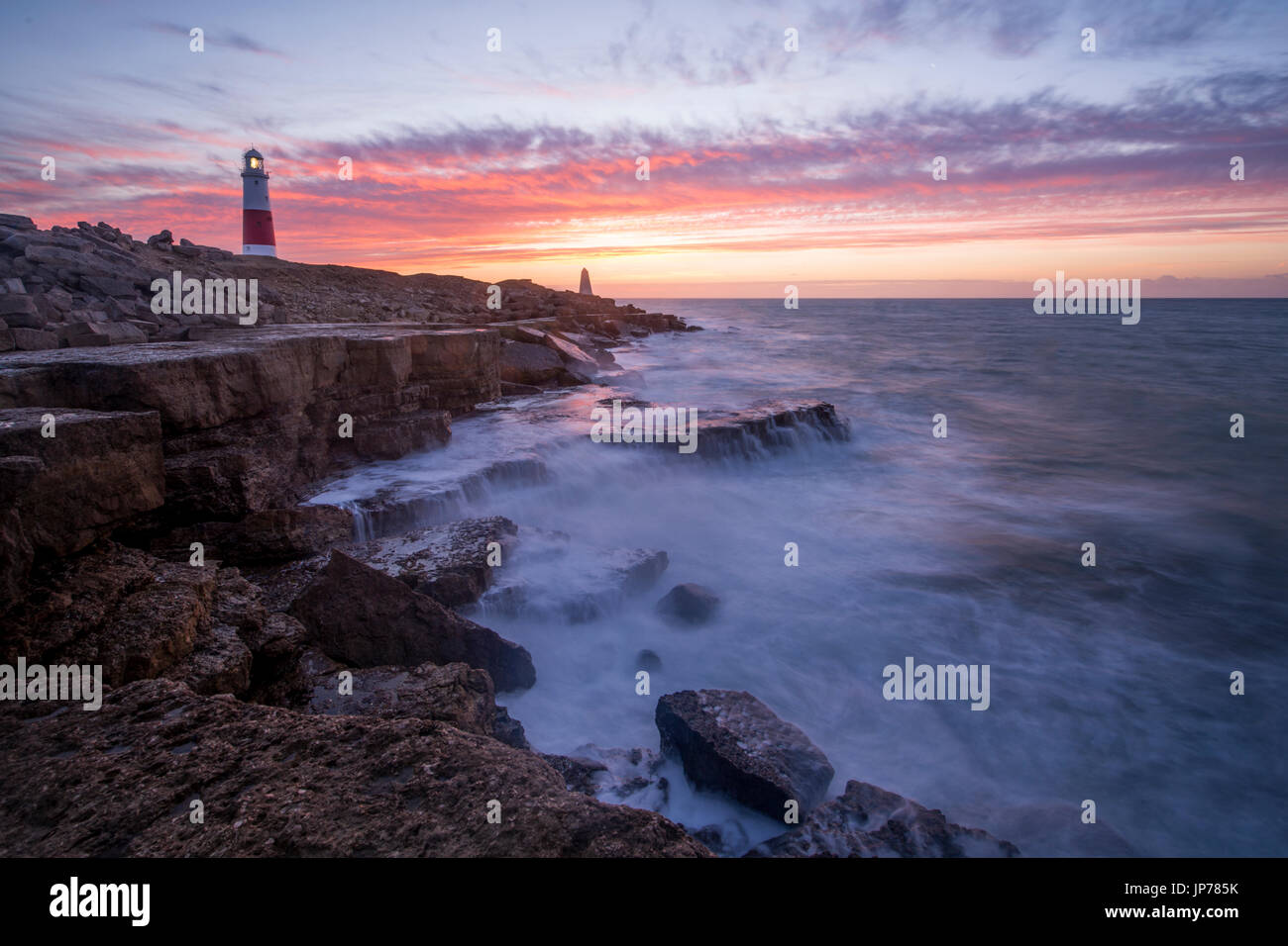 Portland Bill dans le Dorset. Banque D'Images