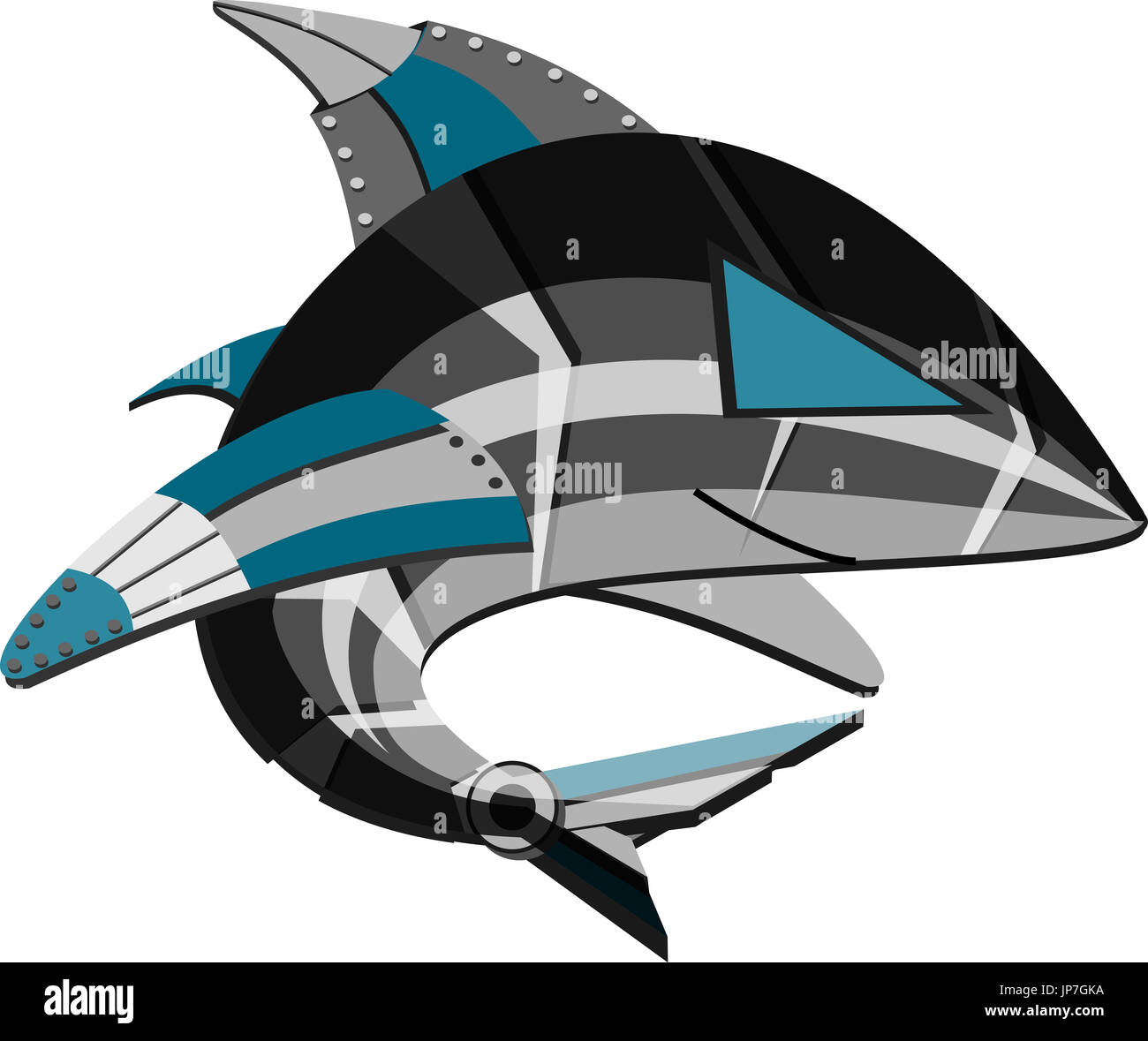 Un requin robot comme s'il sauta en l'air pour illustrer la force,  puissance et technologie Photo Stock - Alamy