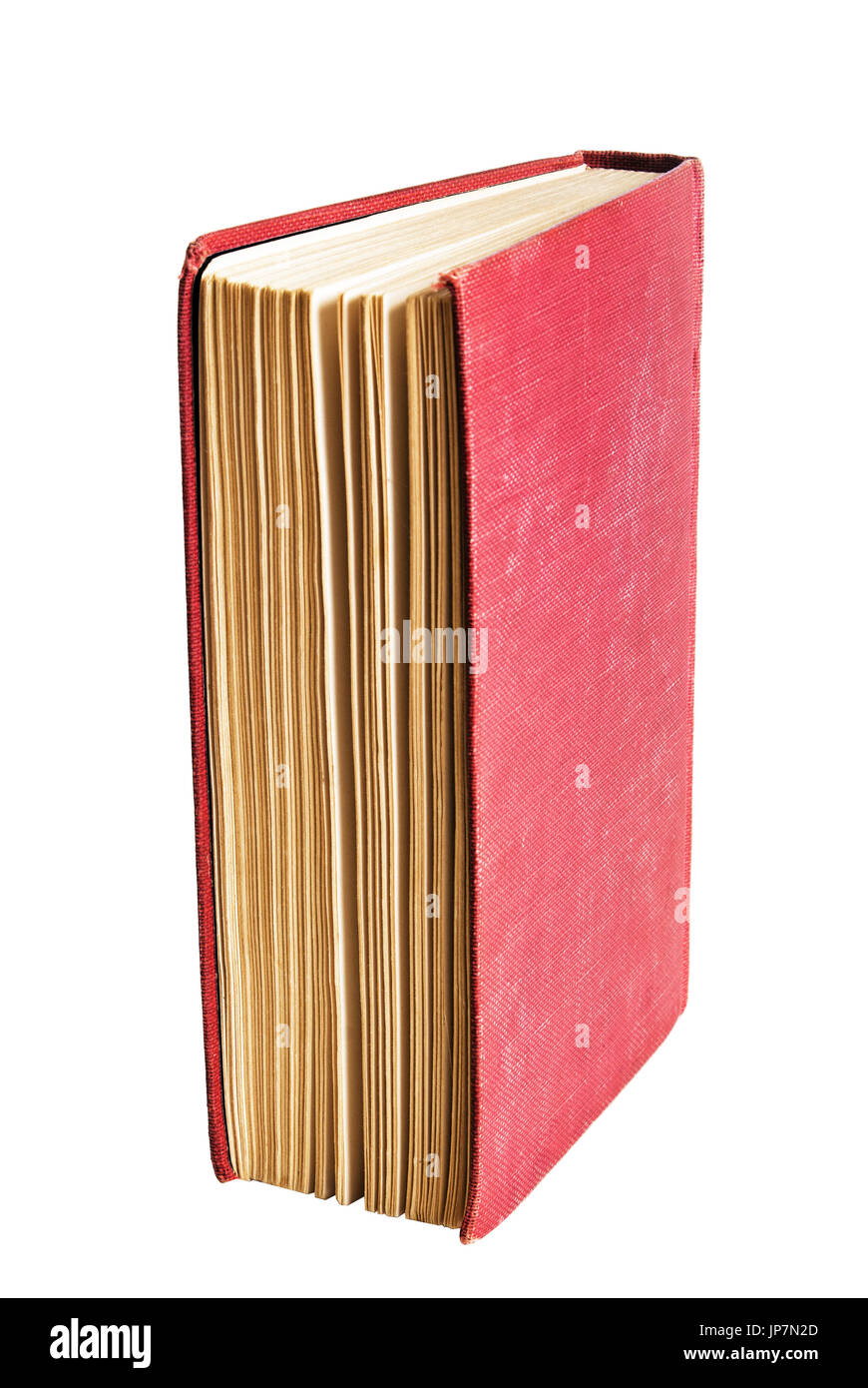 Couvercle rouge sur un livre debout sur fin Banque D'Images