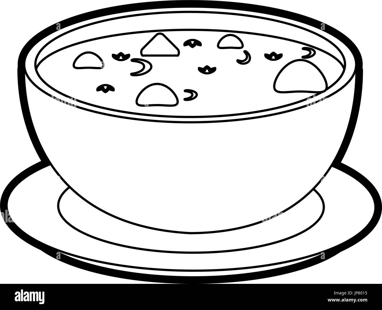 Bol de soupe chaude icon Illustration de Vecteur