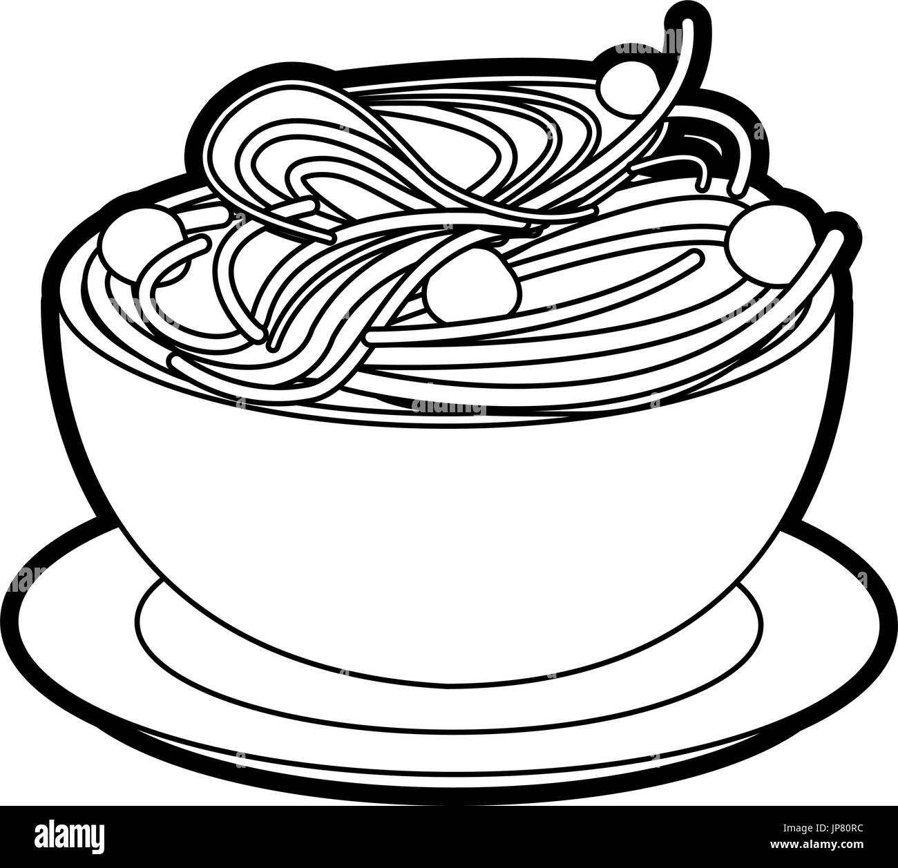 De délicieuses pâtes italiennes icon Illustration de Vecteur