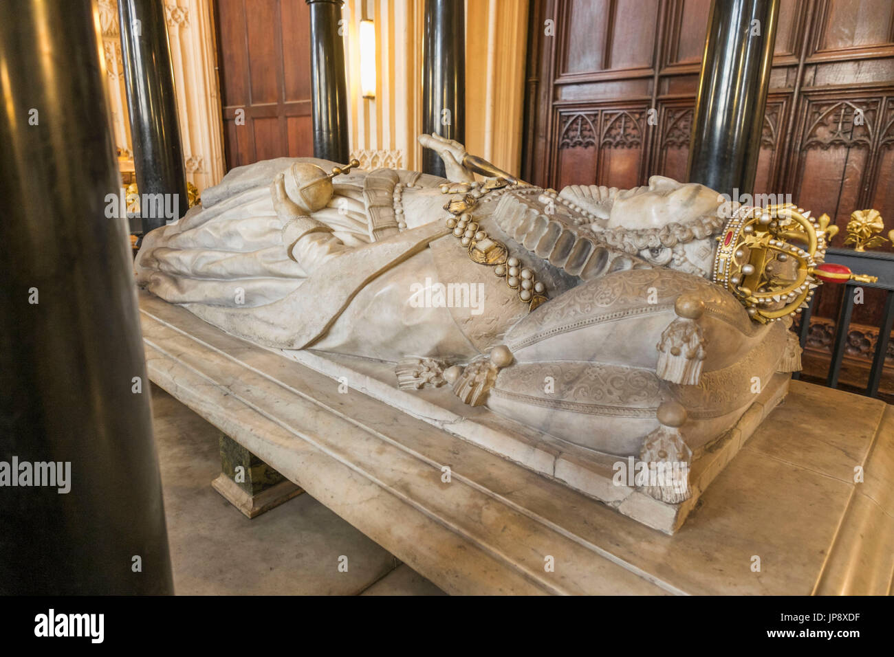 L'Angleterre, Londres, l'abbaye de Westminster, Henry VII's Lady Chapelle, tombeau de la reine Elizabeth l Banque D'Images