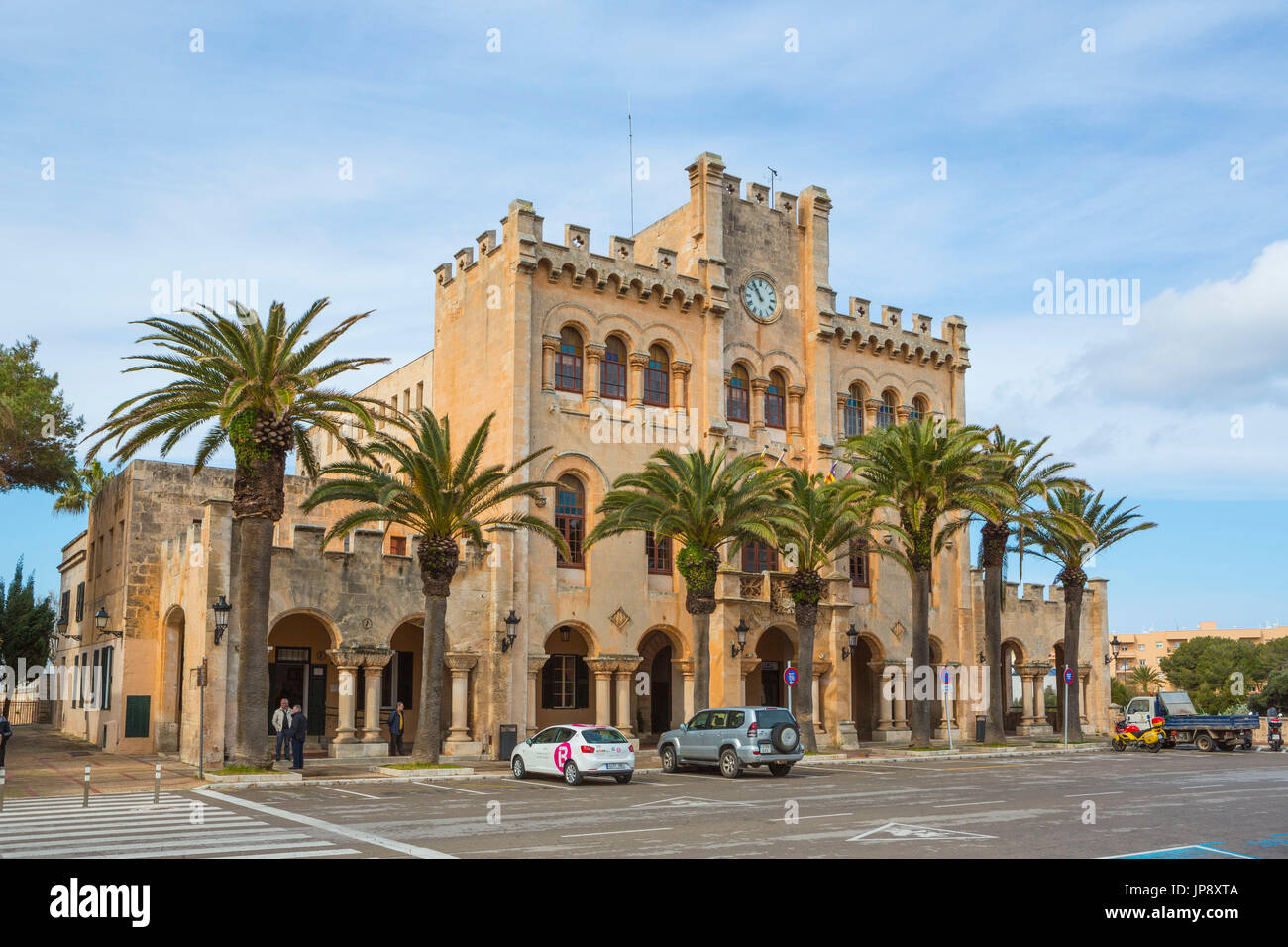 Espagne Baléares, Mallorca Island, la ville de Ciutadella, à l'Hôtel de Ville, Bâtiment Banque D'Images