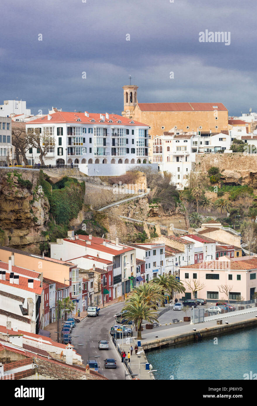 Espagne Baléares, l'île de Minorque, Mao sur les toits de la ville, Banque D'Images