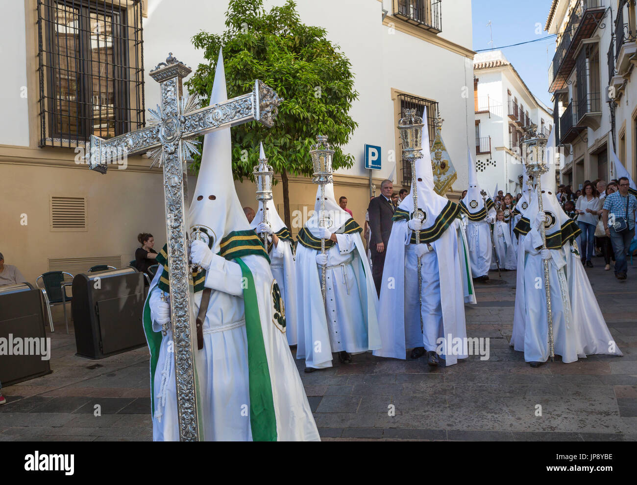 Espagne, Andalousie, région de la ville de Cordoba, semaine sainte parade Banque D'Images