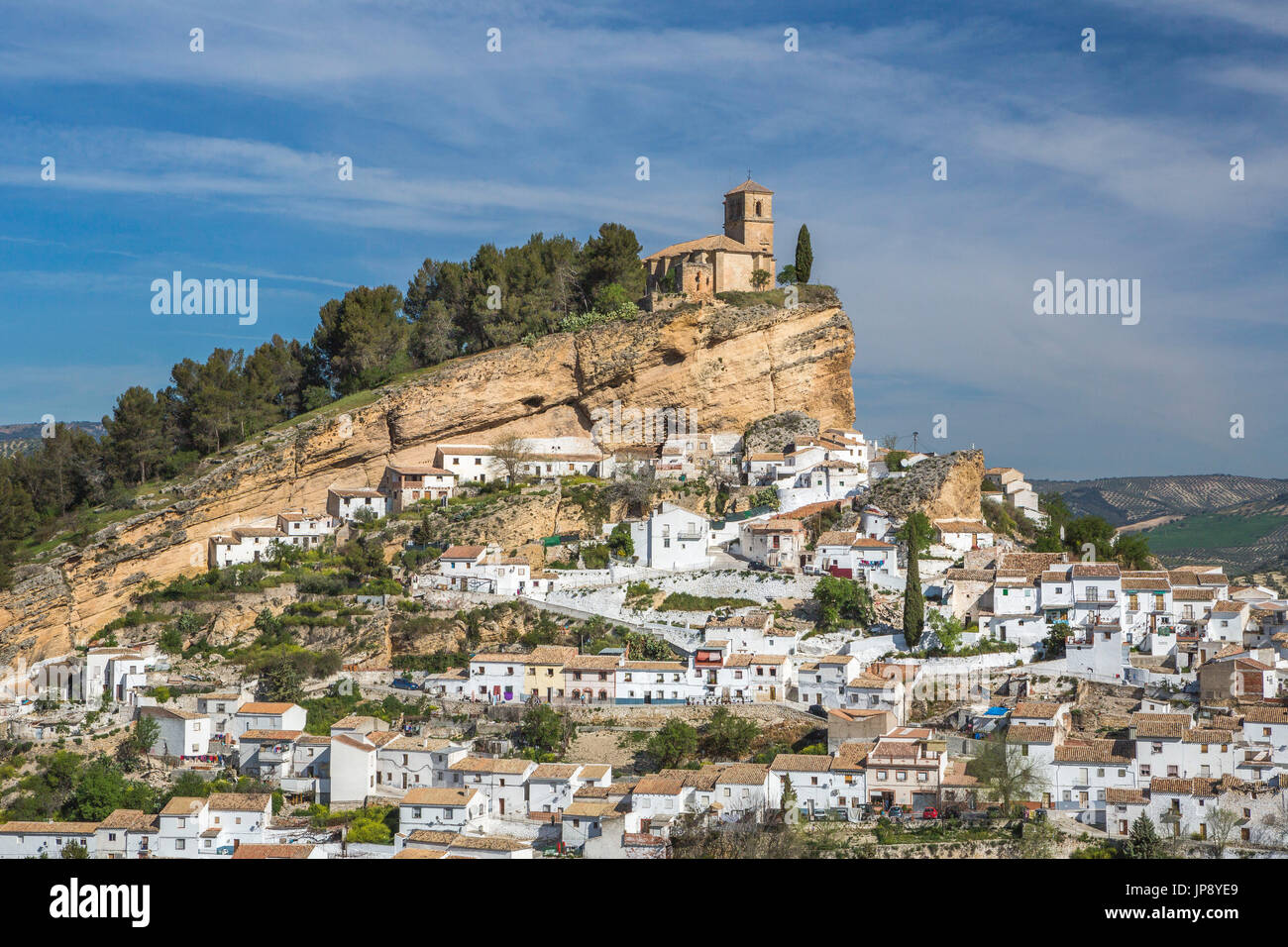 Espagne, Andalousie, Granada Région Province, Montefrio, Ville Banque D'Images