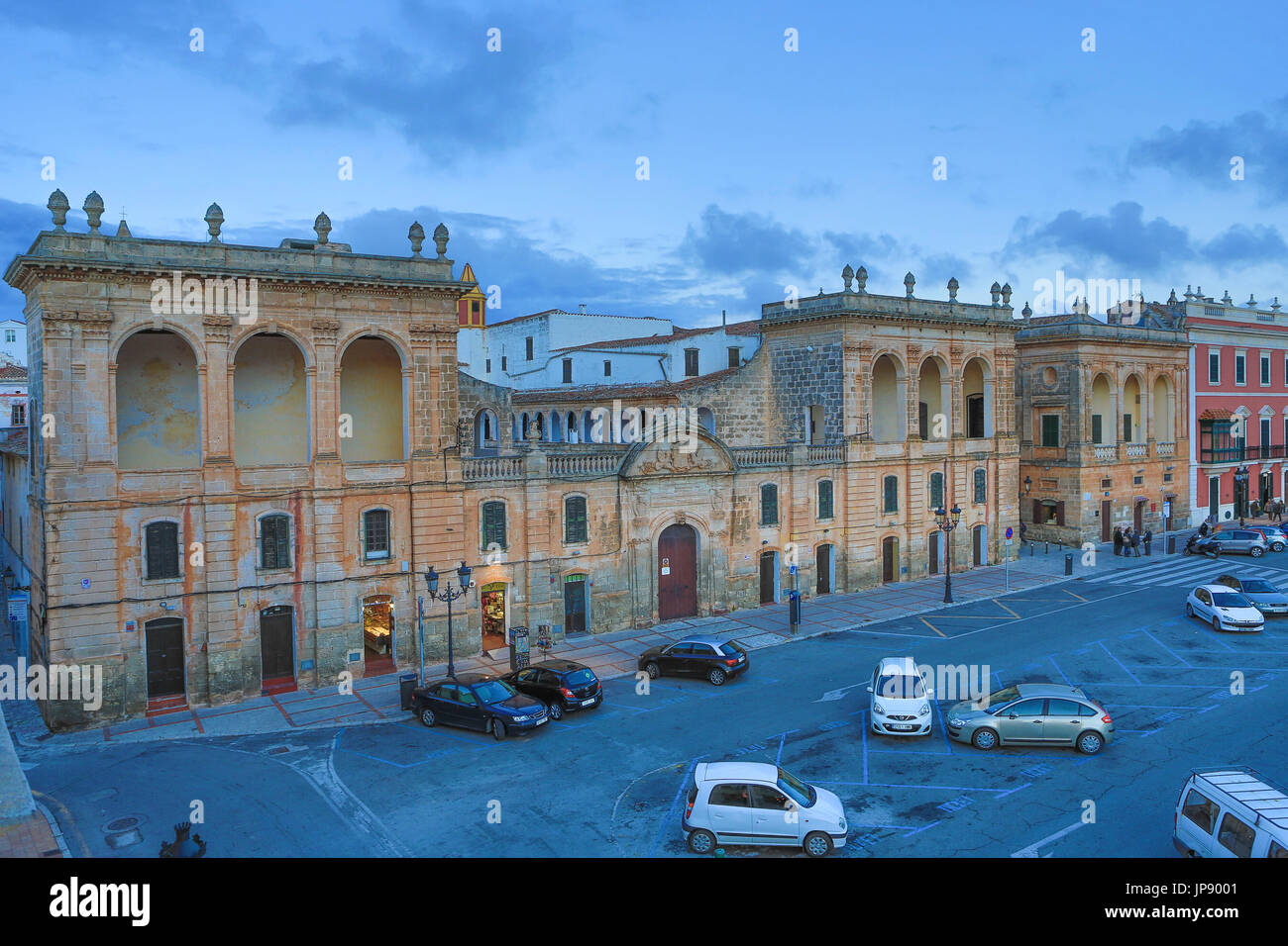 L'Espagne, Îles Baléares, l'île de Minorque, la ville de Ciutadella, Born Square Banque D'Images