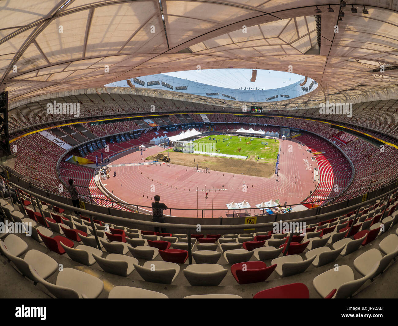 Le stade national, le Parc Olympique, Beijing, Chine Banque D'Images