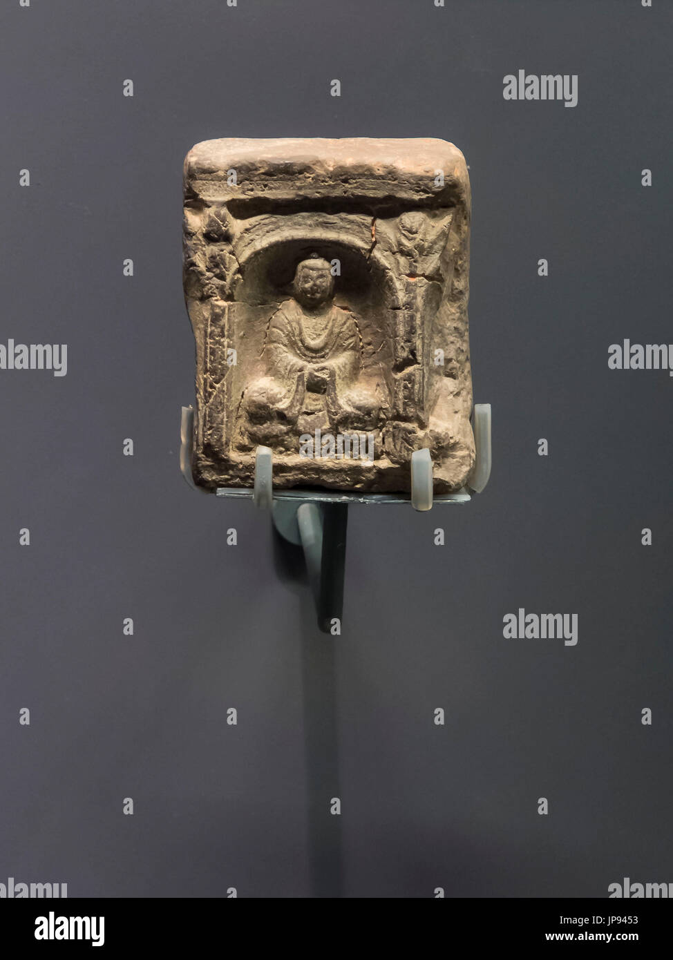 Figurine poterie (221 BC - 581 AD), le Musée de la capitale, Beijing, Chine Banque D'Images
