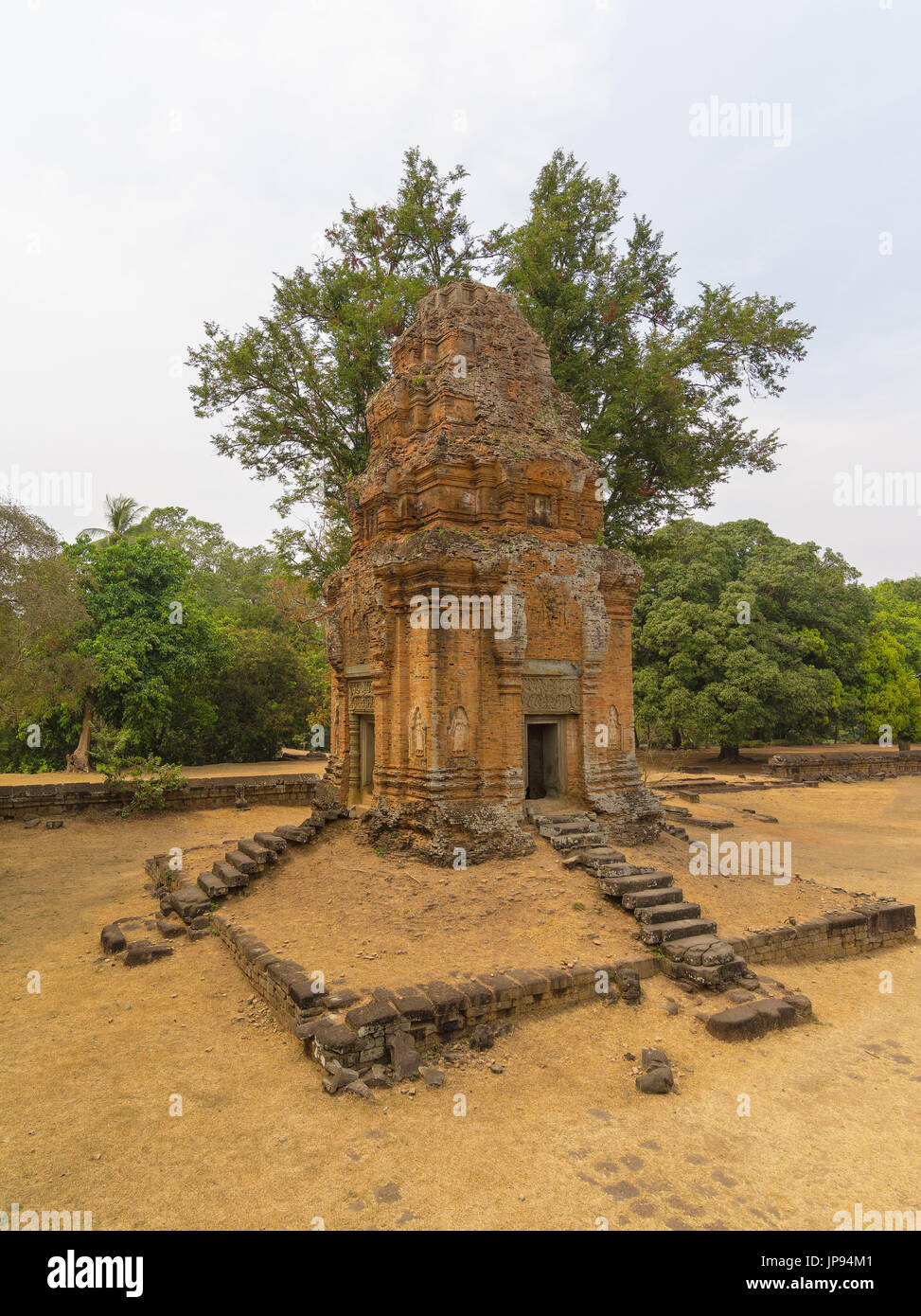 Temple de Bakong, Parc archéologique d'Angkor, Banque D'Images