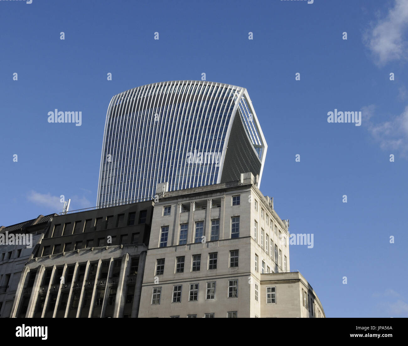 Le bâtiment vu de talkie Walkie Gracechurch Street City of London London England Banque D'Images