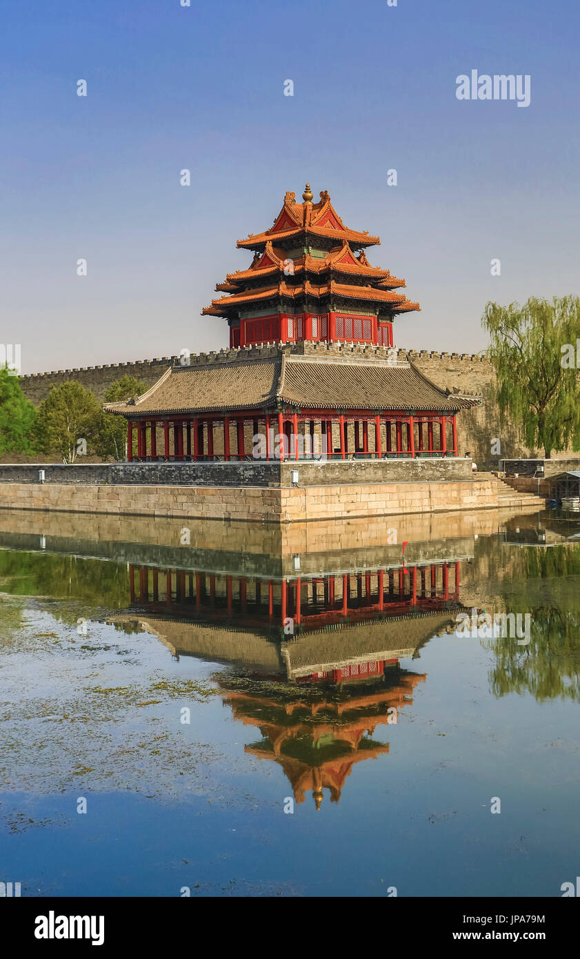 La Chine, la ville de Beijing, la Ville Interdite, Palace moat, Banque D'Images