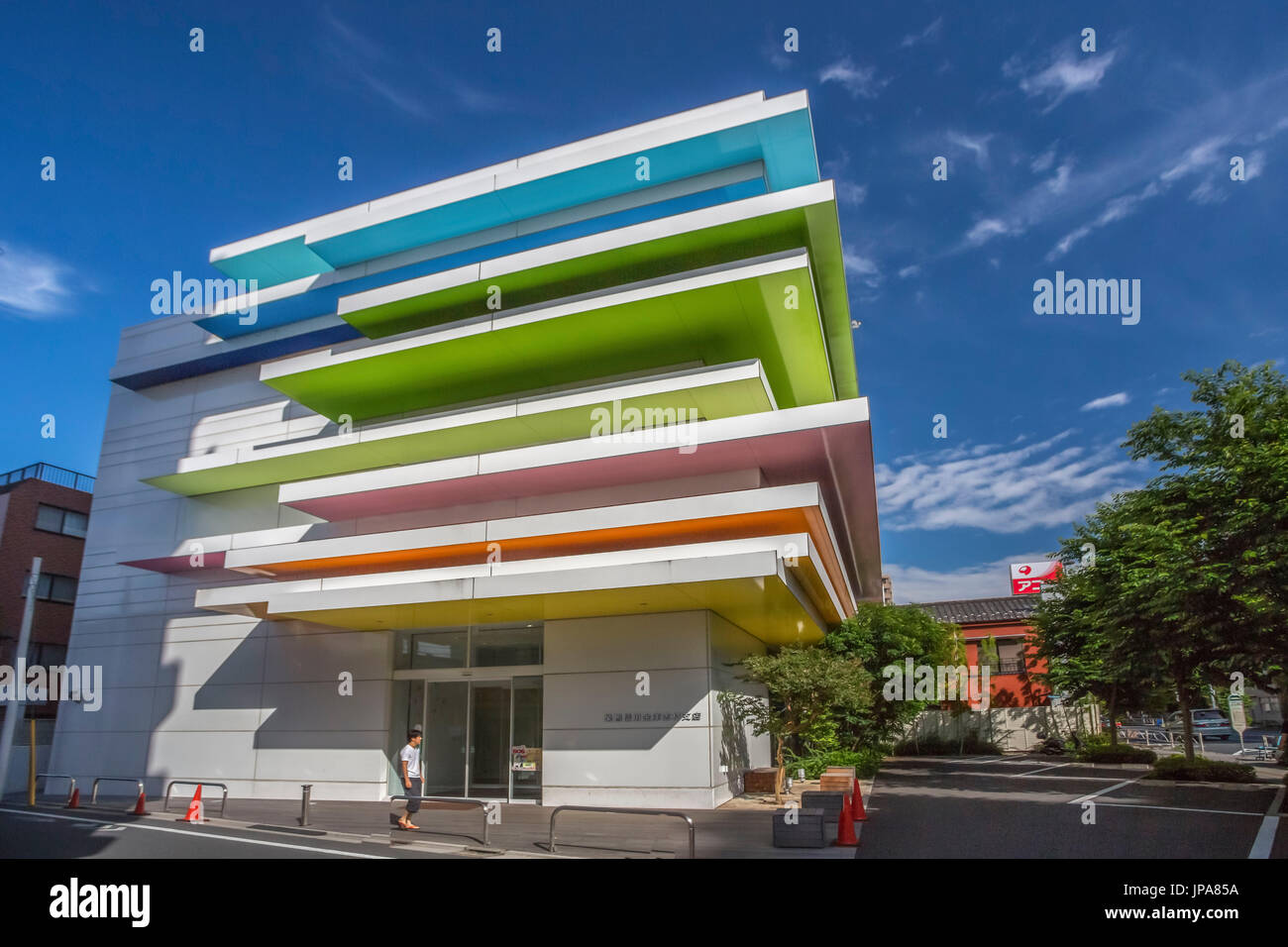 Le Japon, la ville de Tokyo,région de Sugamo, Bank Building, Emmanuelle Moureaux architecte Banque D'Images