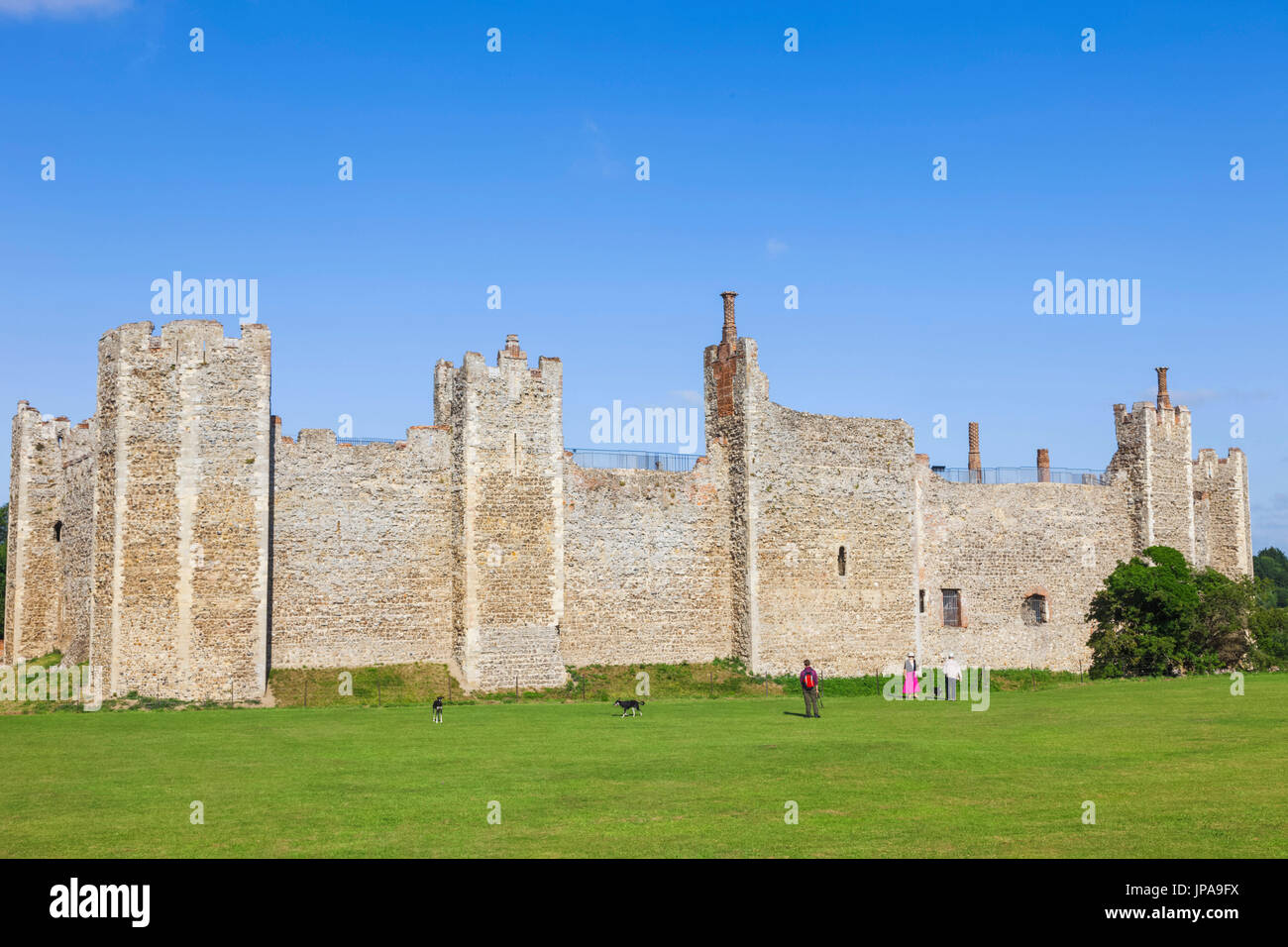 L'Angleterre, dans le Suffolk, Docking, Framlingham Castle Banque D'Images