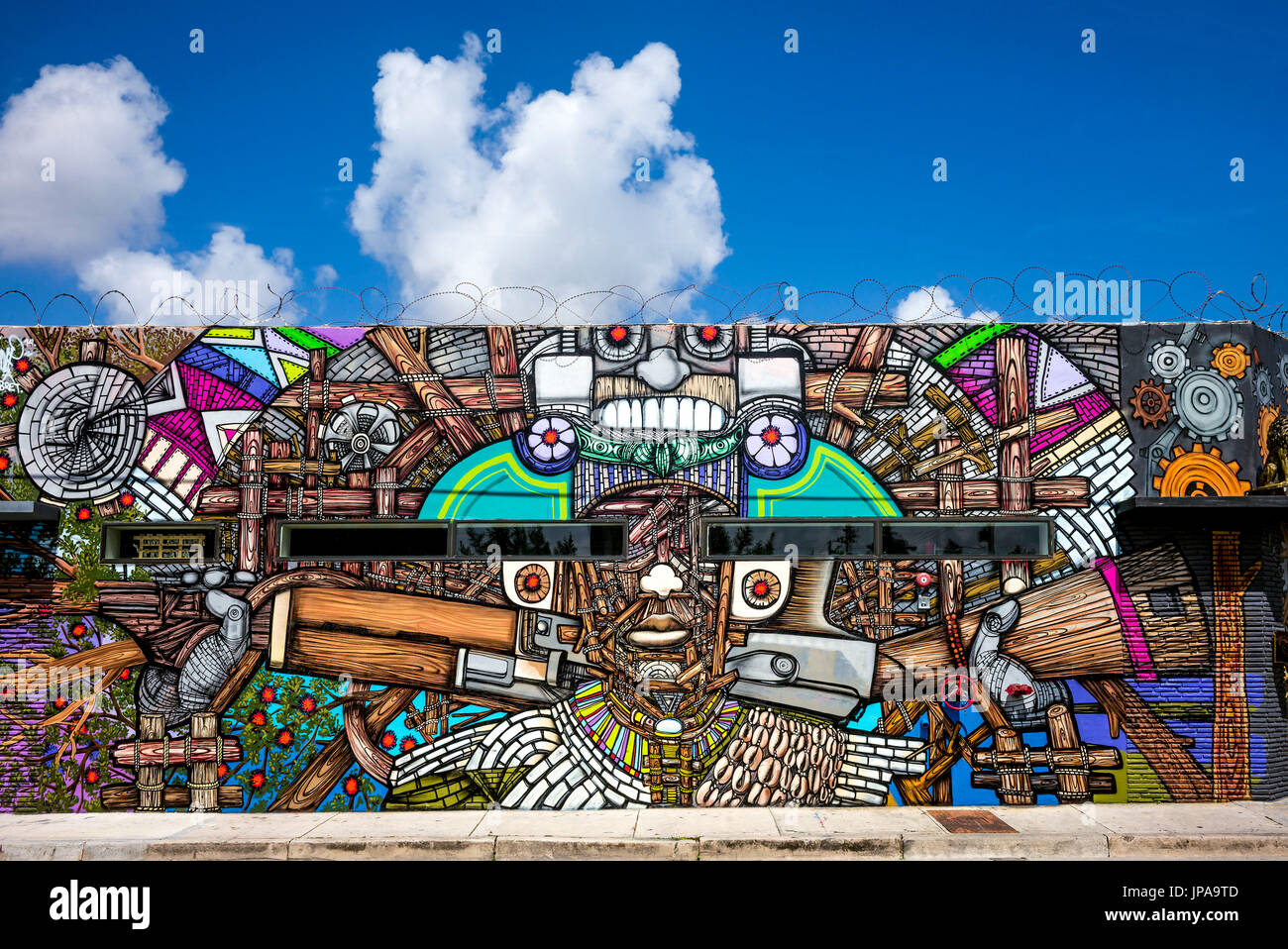 Graffiti, Wynwood Miami, Floride, USA Banque D'Images